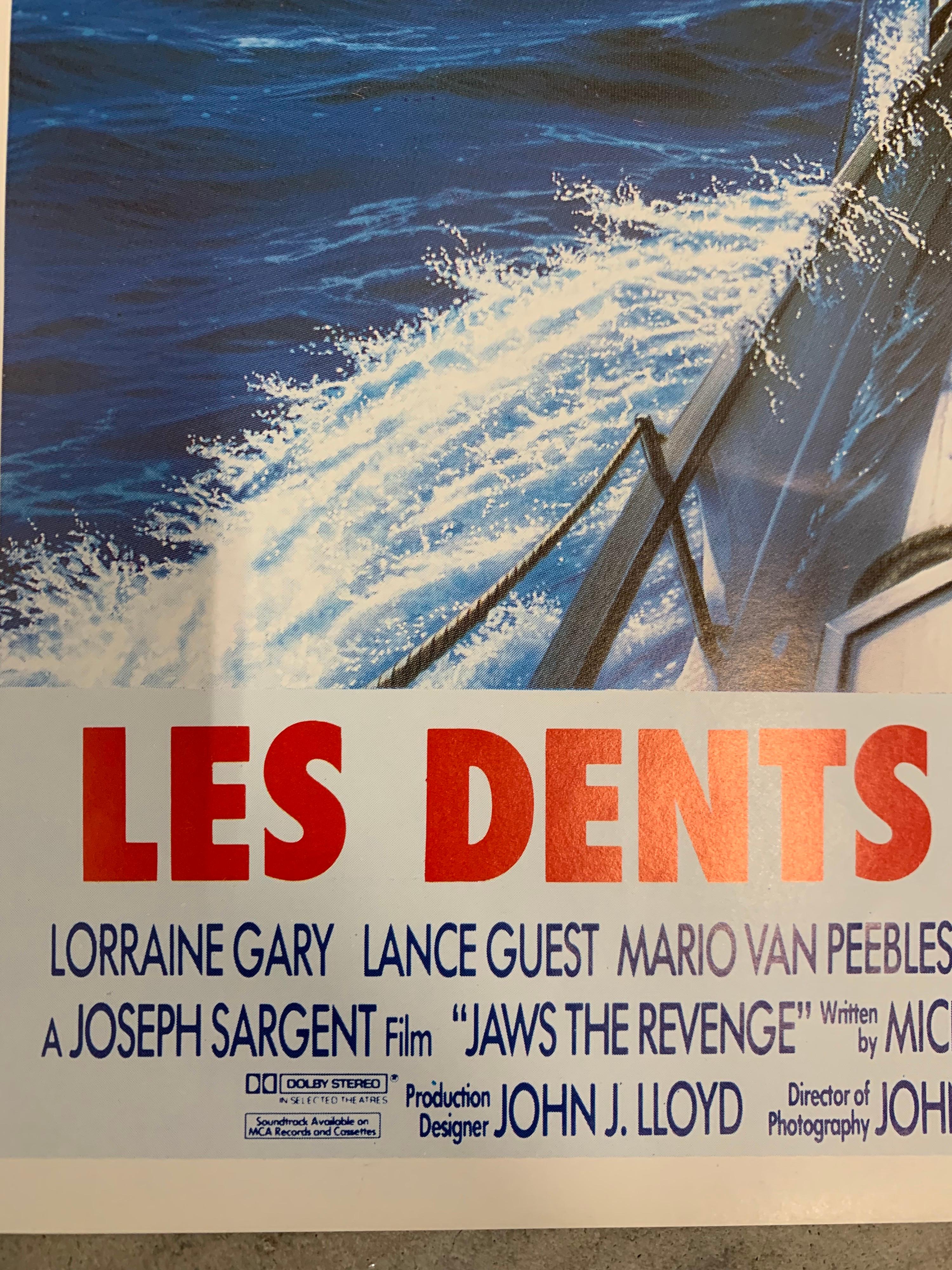 Belgian Origianal 1987 Film Poster Jaws 4 The Revenge from Begium