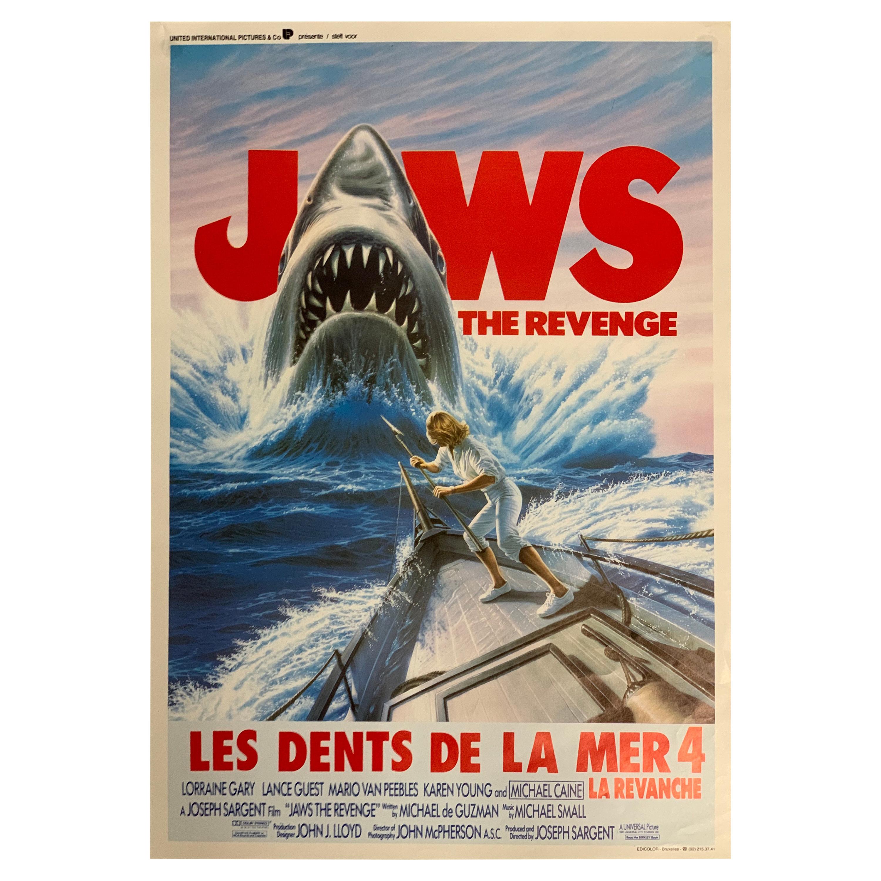 Origianal 1987 Film Poster Jaws 4 The Revenge from Begium