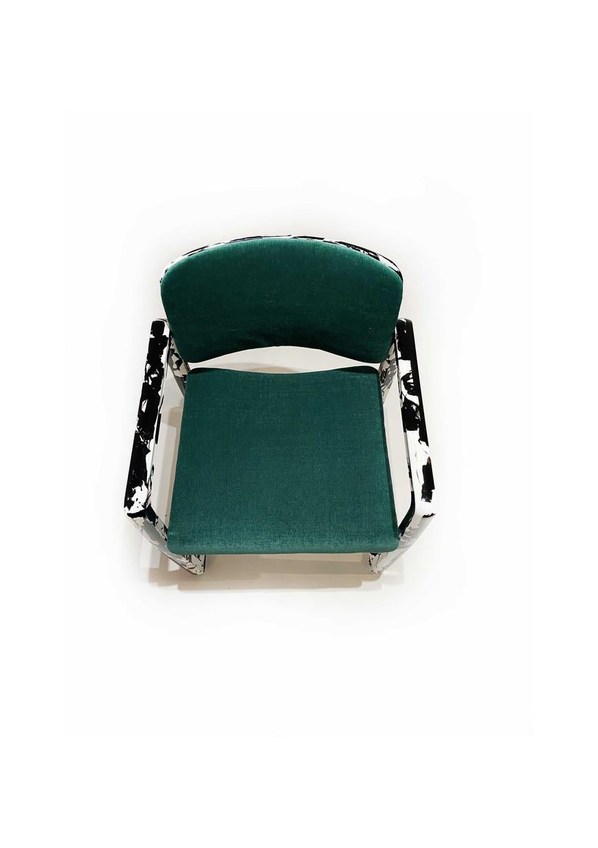 Origin 00009 Emerald Green Arm Chair In Good Condition For Sale In PARIS, FR