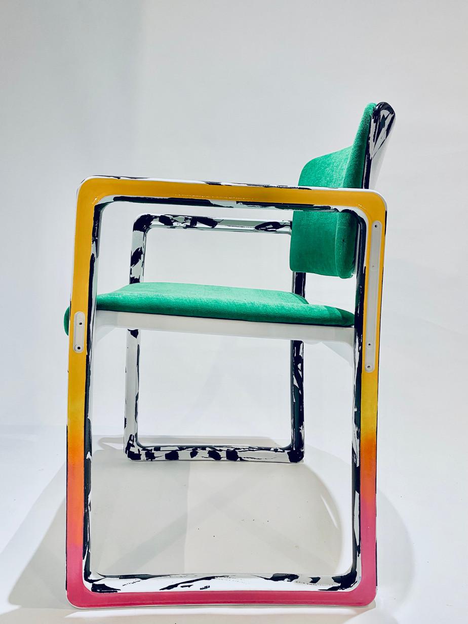 European ORIGIN 00009 Grass Green Arm Chair For Sale