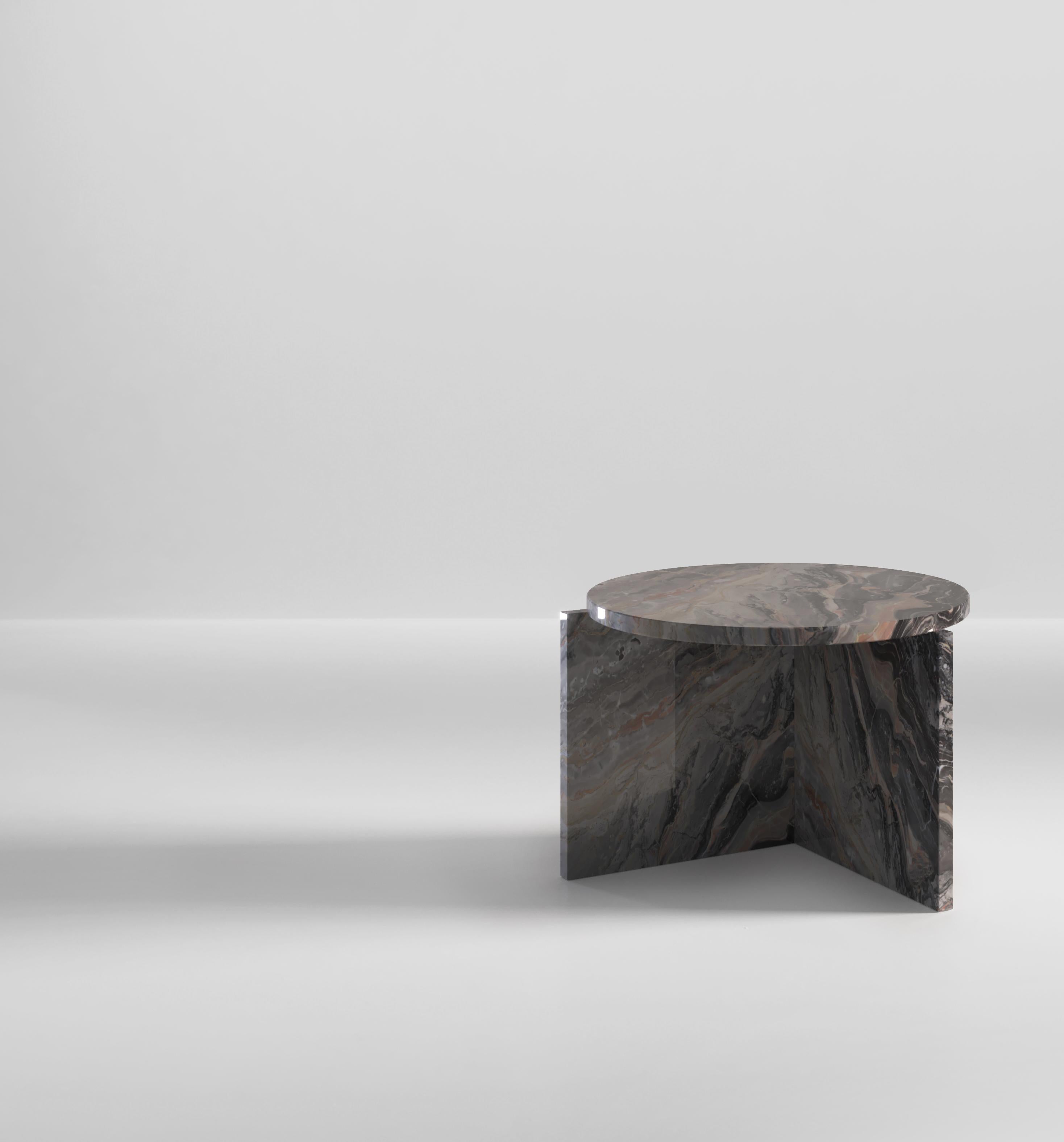 The Origin coffee tables are designed to showcase the beauty of natural stone. Two pieces of stone meet off-centre with the table top creating an entirely stone construction with no visible joints. The Origin tables are available in a number of