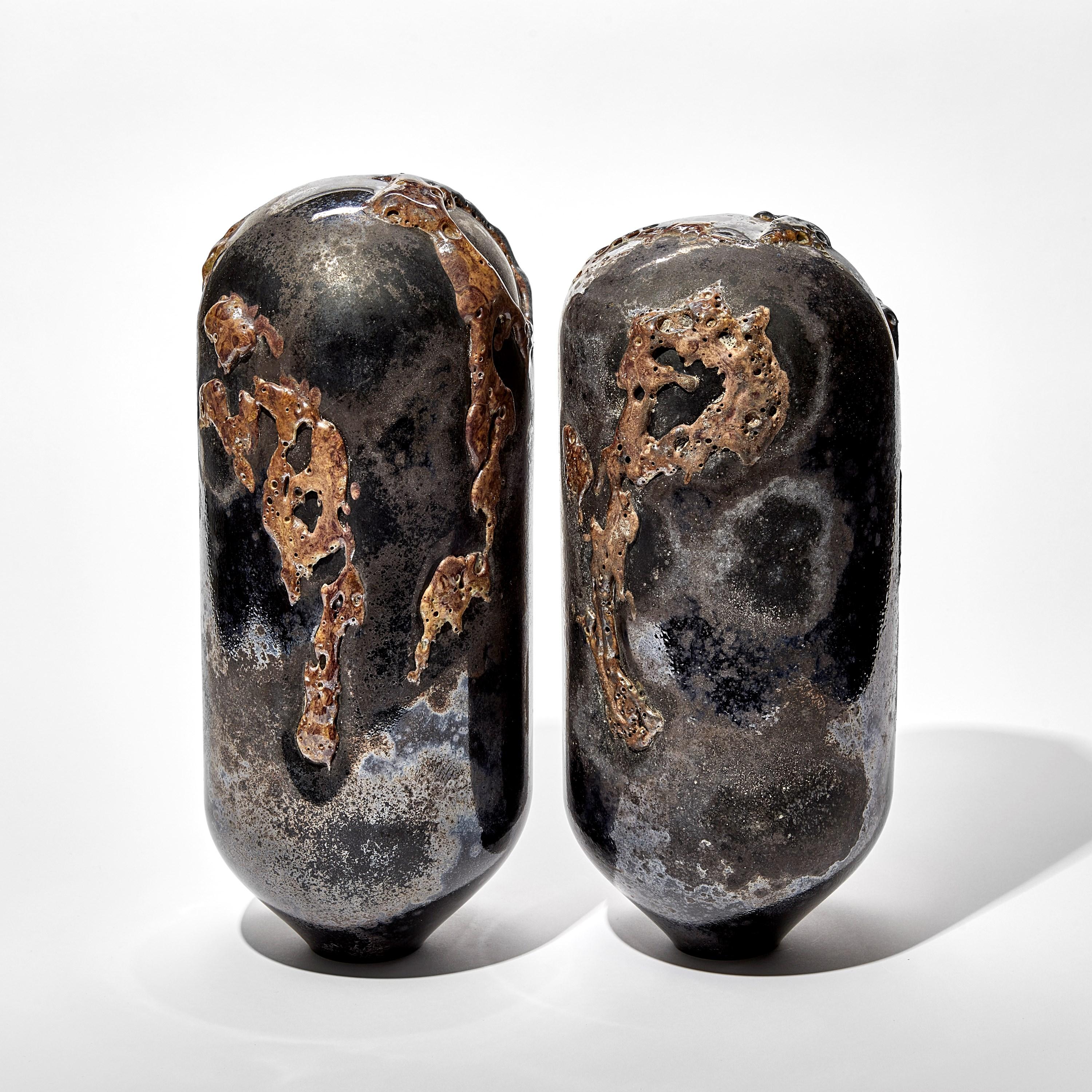 Origin Dark #0323, sculpture en verre noir et ardoise de Morten Klitgaard Neuf - En vente à London, GB