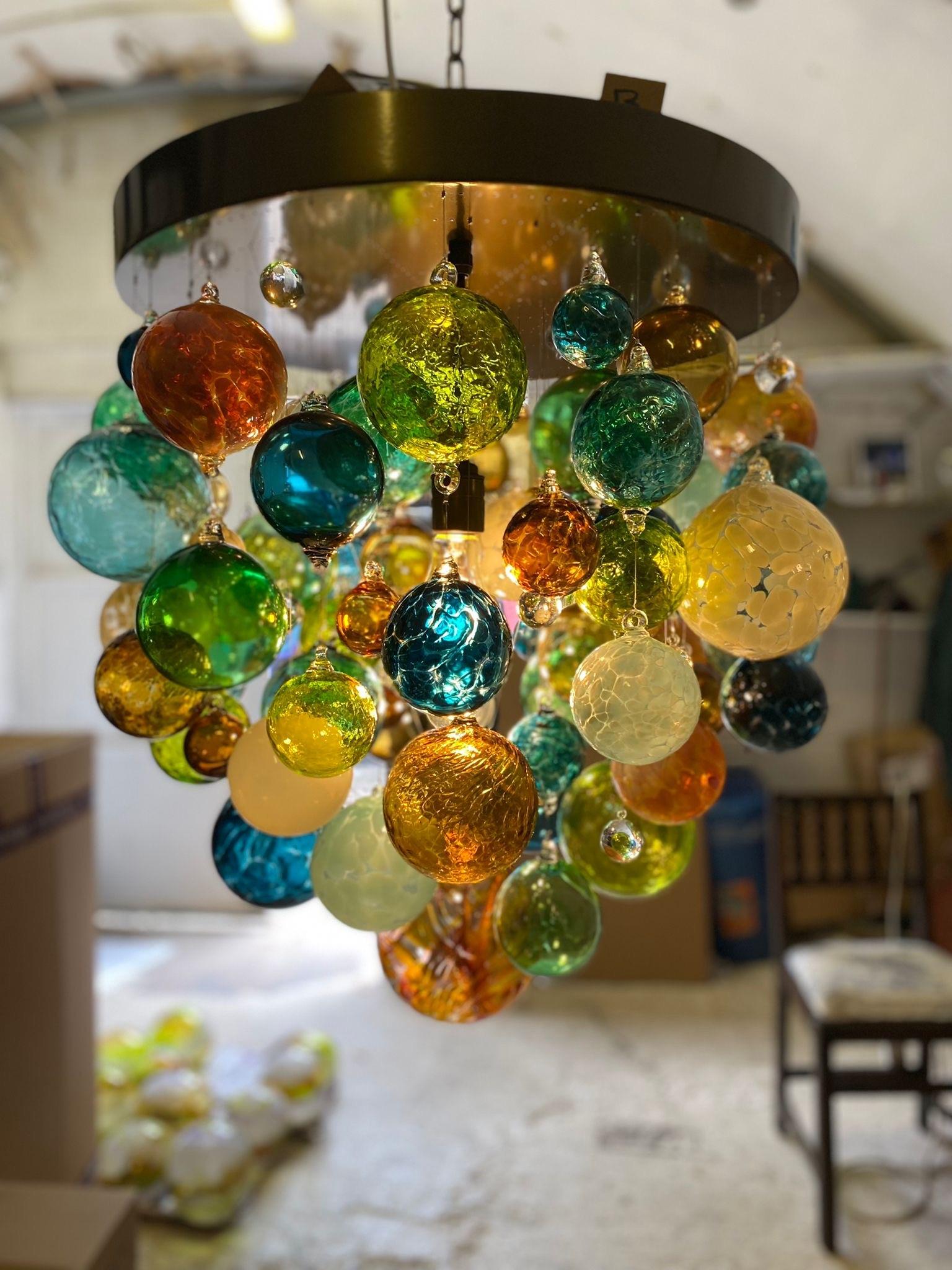 blown glass chandelier