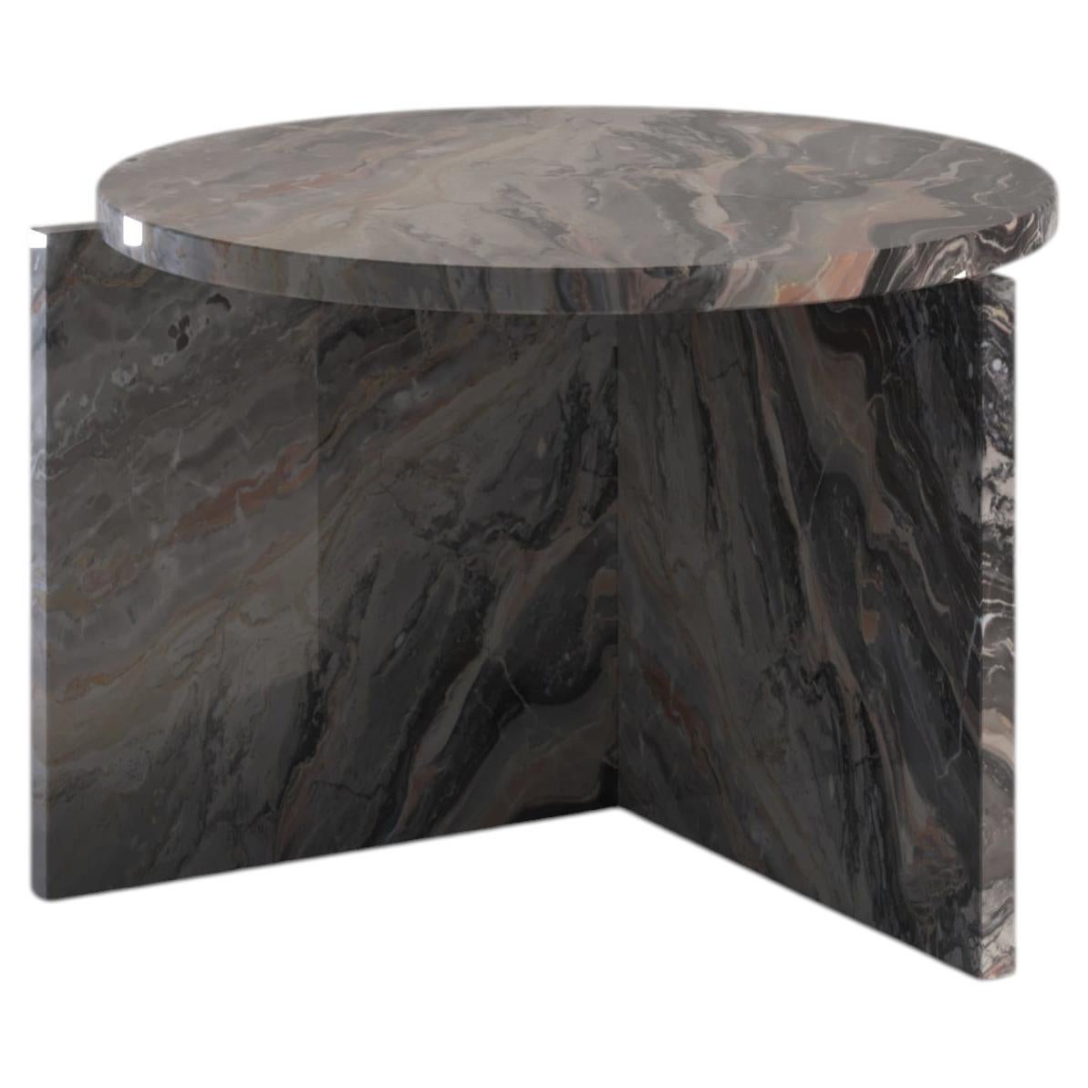 Origin Side Table, Arabescato Orobico Marble, Hand-Crafted in Italy