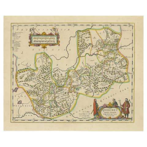 OriginaAntique 17th-Century Map of Guizhou Province, China – (Qveichev) by Blaeu
