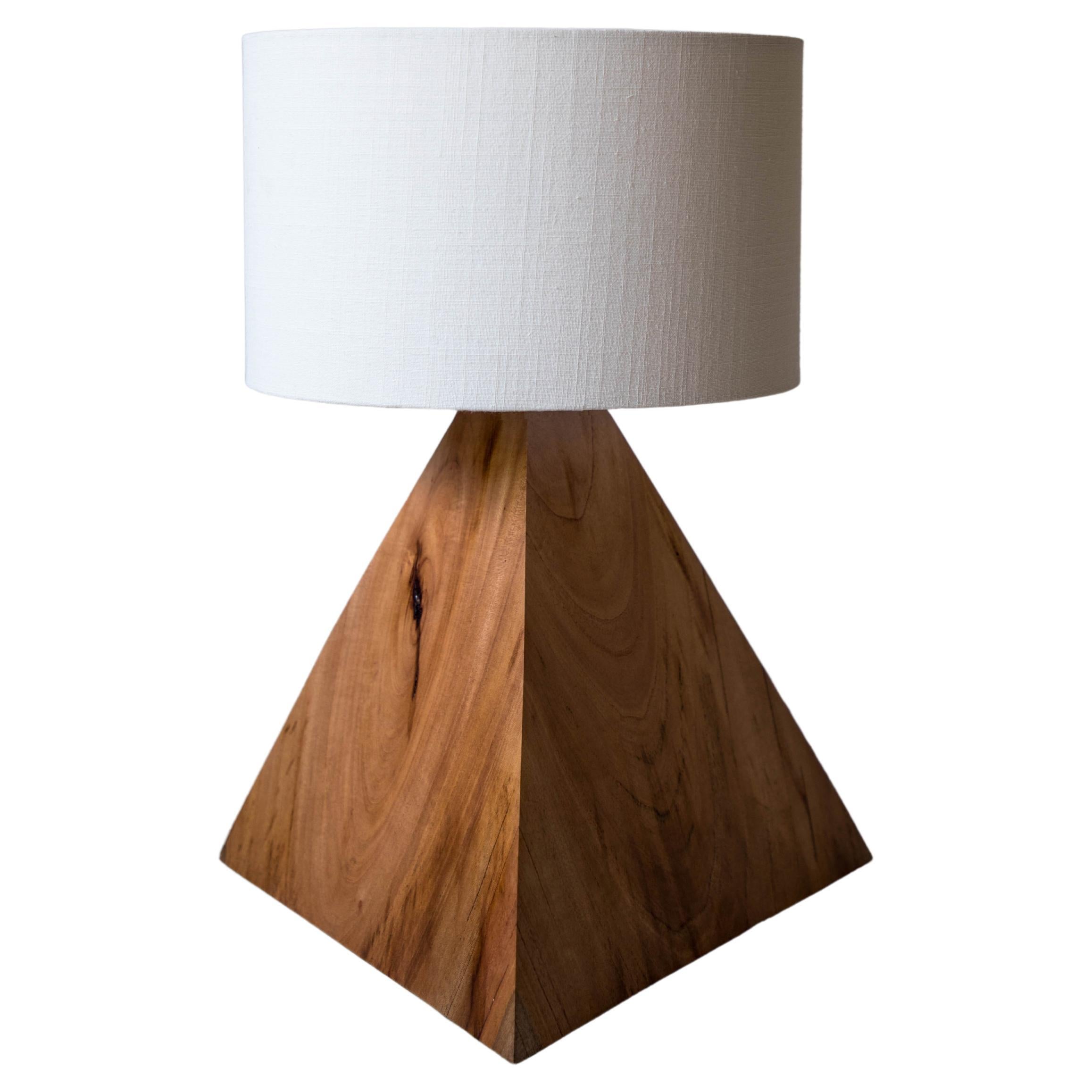 Original 07 Triangle Table Lamp with Linen Screen by Daniel Orozco For Sale