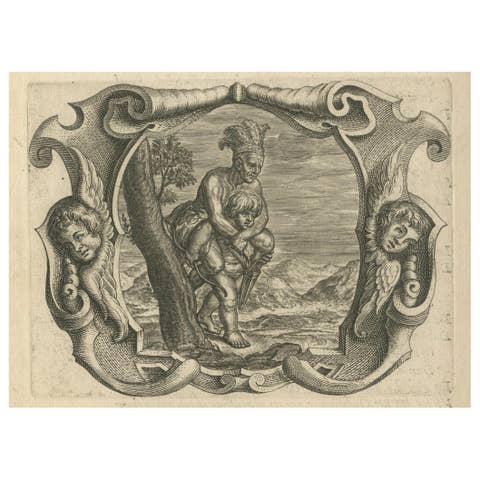 Original 1615 Jesuit Emblem Print: The Dream Depicts Love at Play
