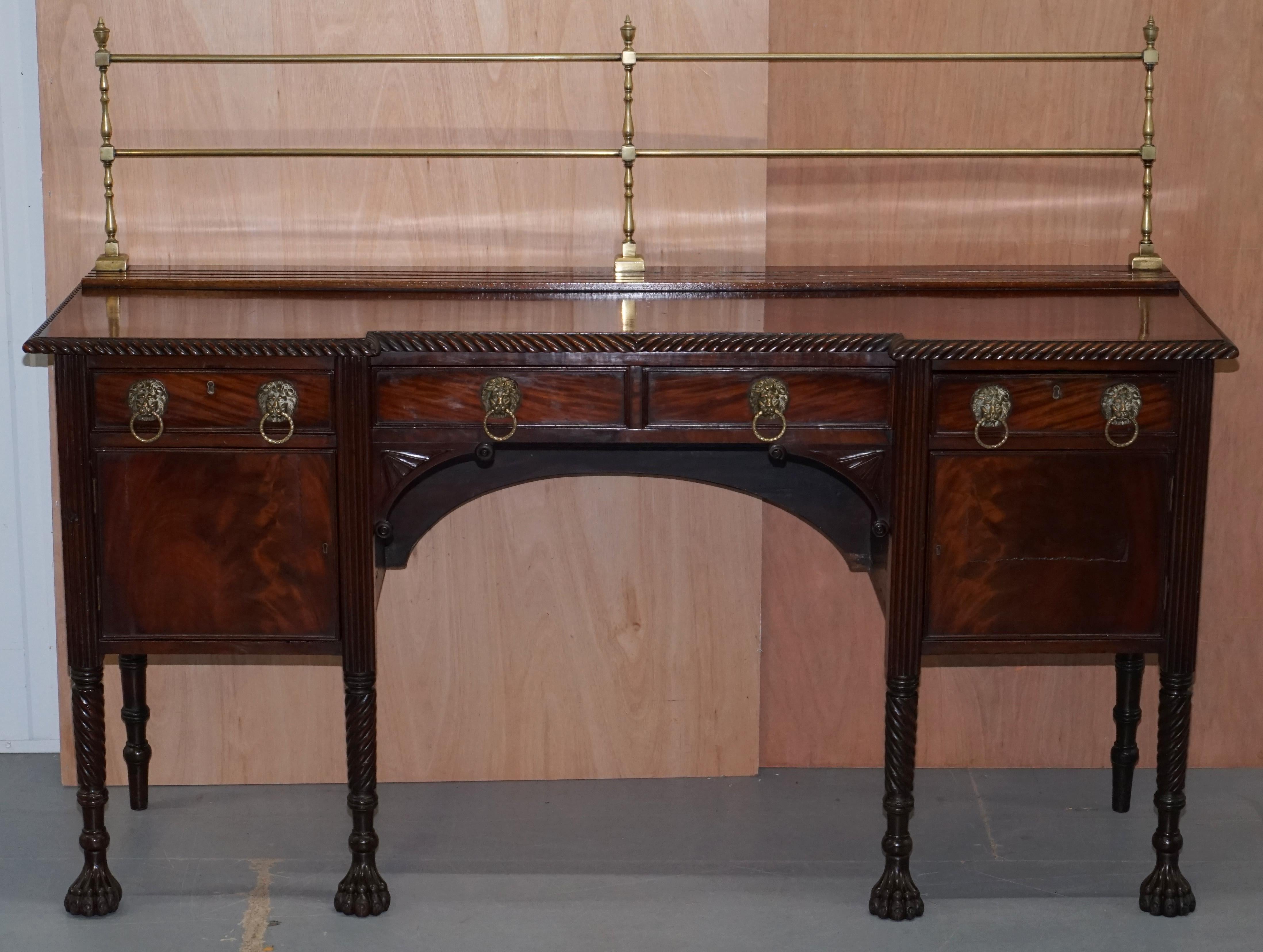 Wimbledon-Furniture

Wimbledon-Furniture is delighted to offer for sale this rare original Georgian Irish 1790 flamed mahogany sideboard with brass gallery

Please note the delivery fee listed is just a guide, it covers within the M25 only, for