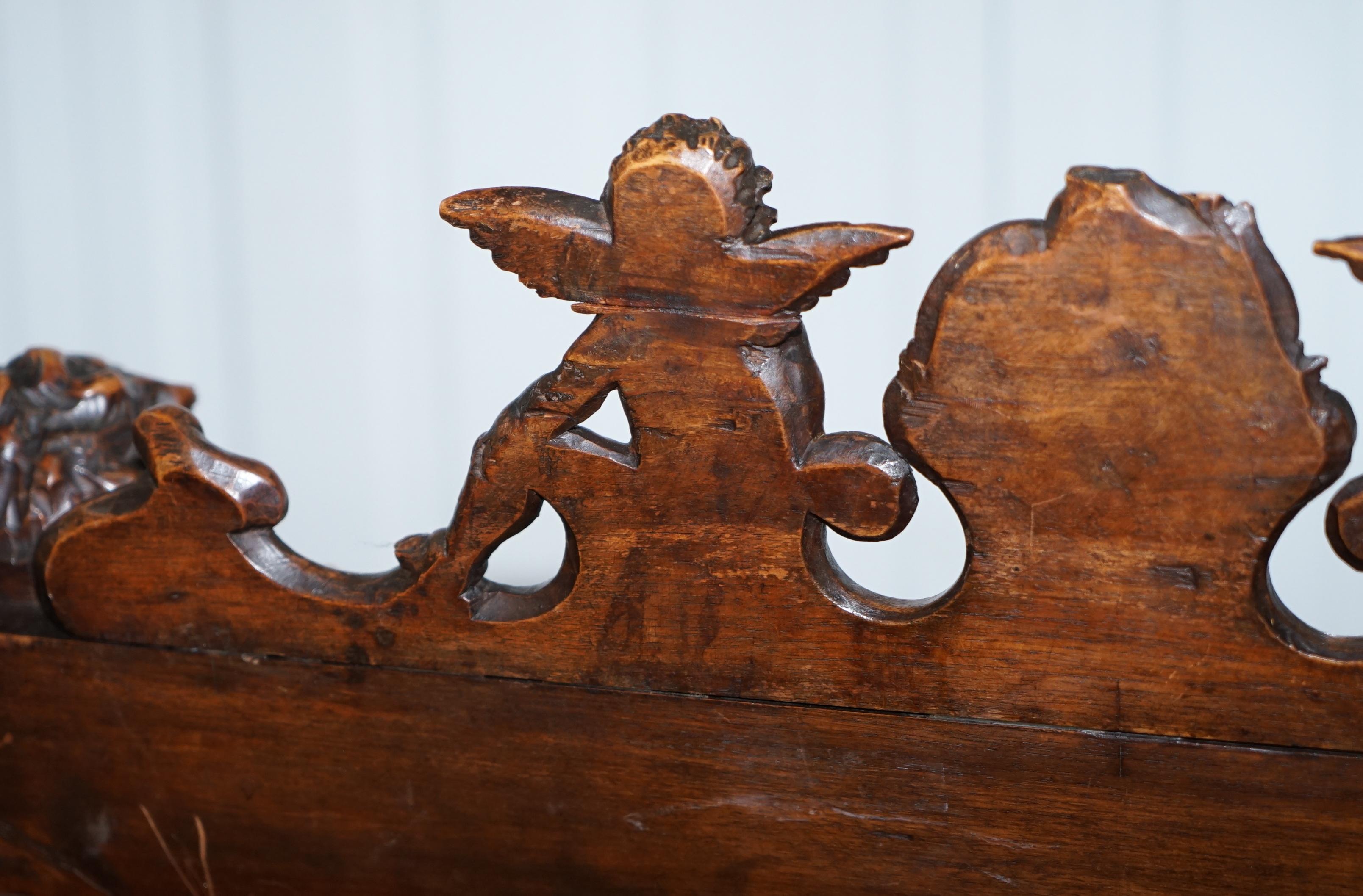 Original 17th Century Andrea Brustolon Hand Carved Italian Walnut Armchair For Sale 5