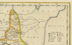 Original 17th-Century Antique Map of Henan (Honan) Province, China – by Blaeu