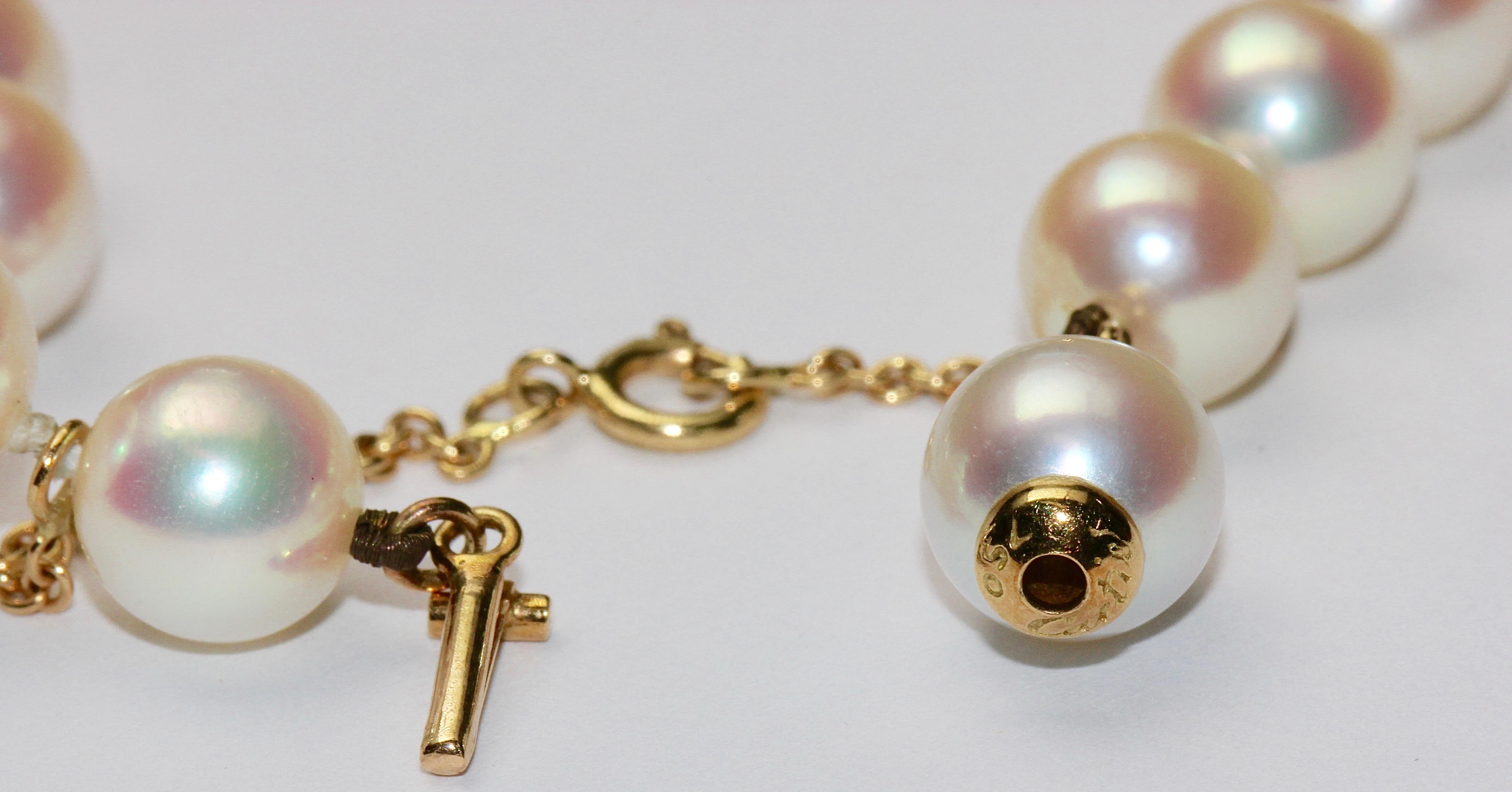 Original 18 Karat Gold Cartier Panthere Beaded Pearl Necklace 5