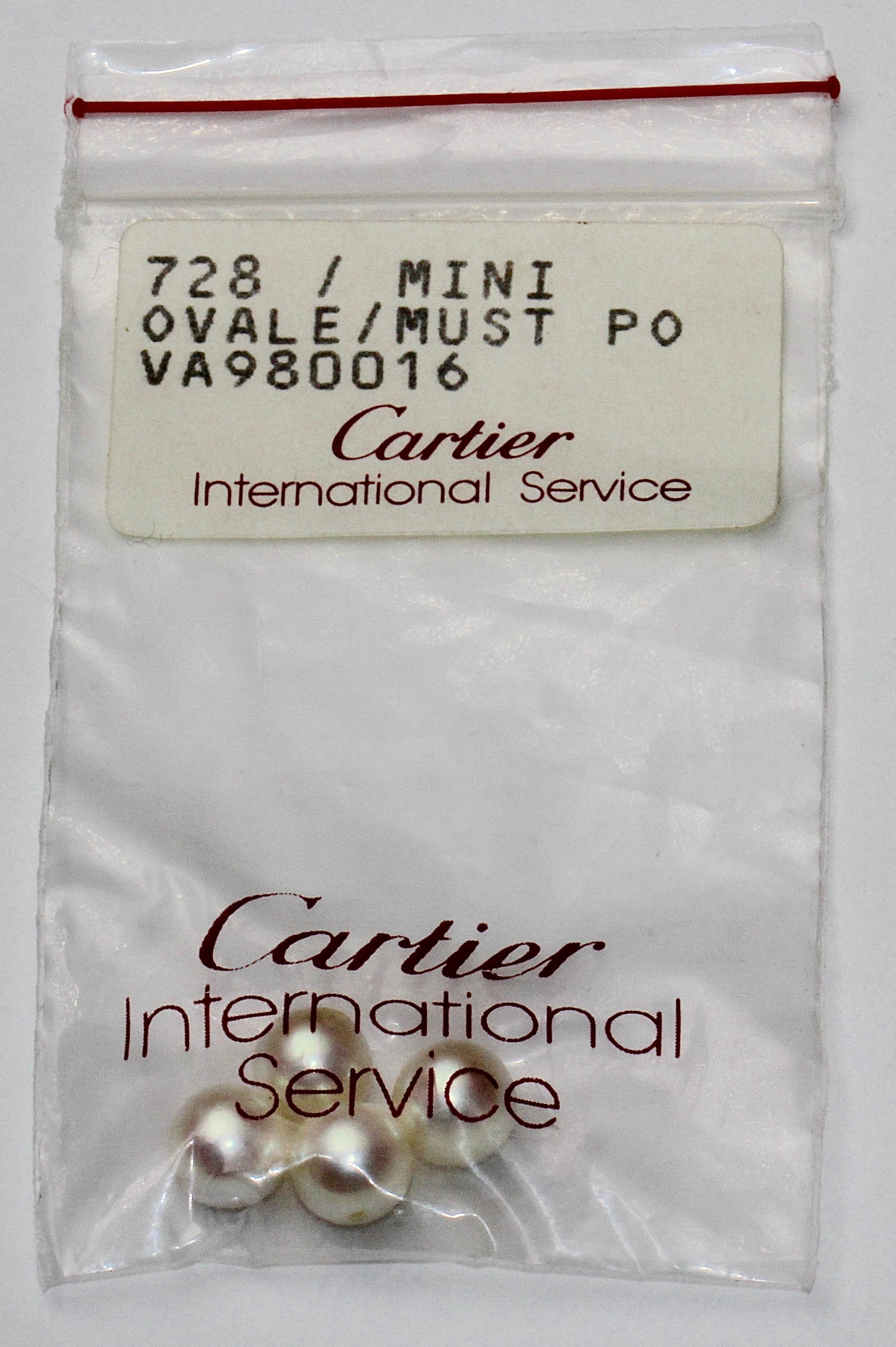 Original 18 Karat Gold Cartier Panthere Beaded Pearl Necklace 6