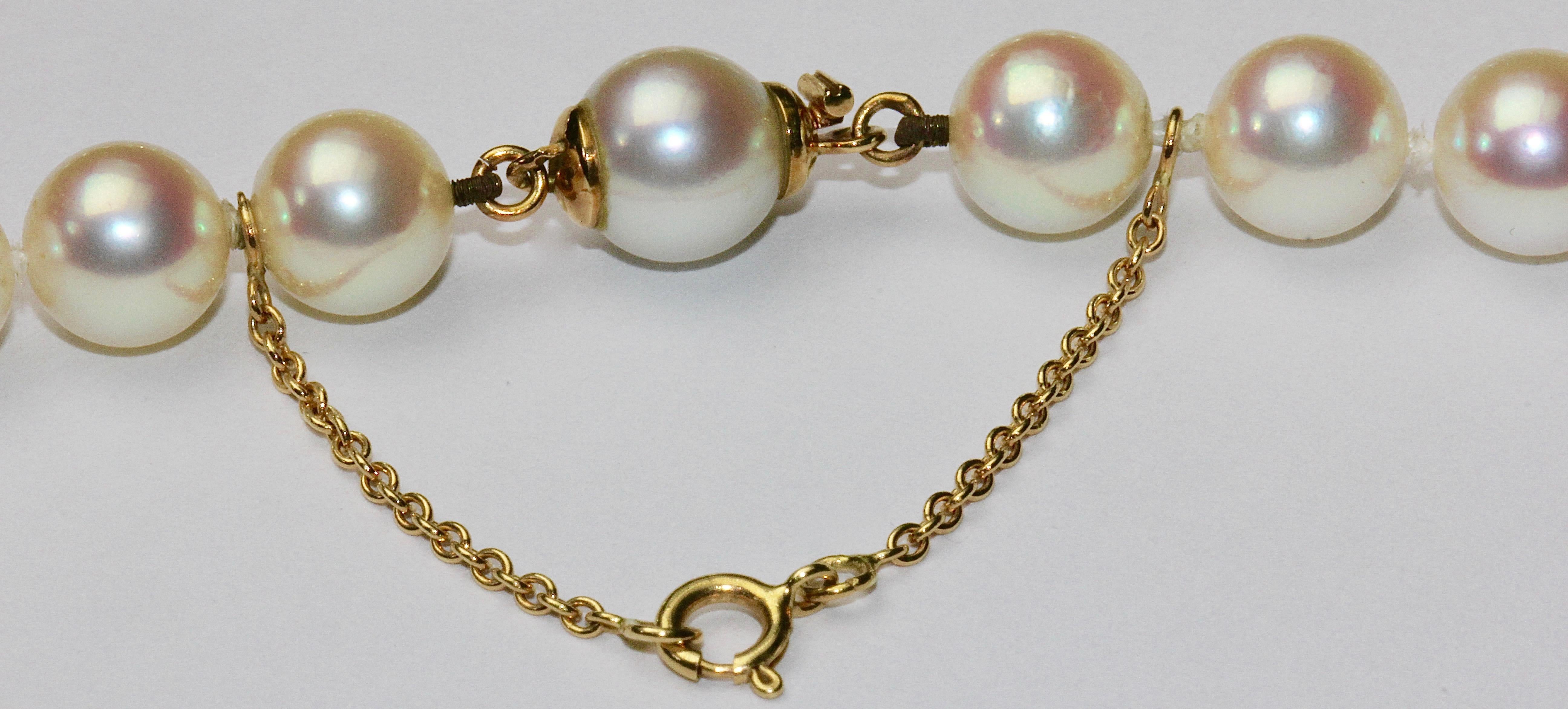 Original 18 Karat Gold Cartier Panthere Beaded Pearl Necklace 2
