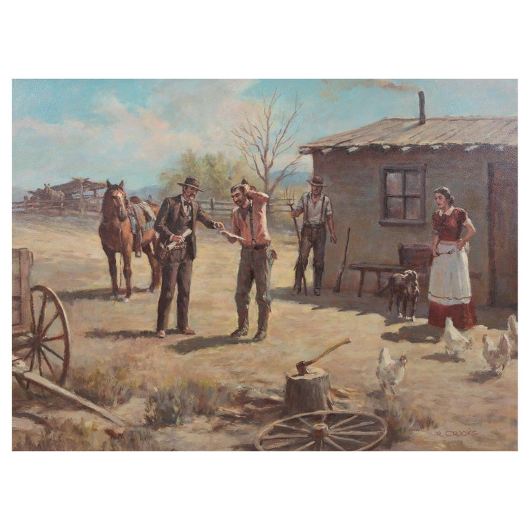 Original Painting "Tax Collector" by Ron Crooks For Sale at 1stDibs