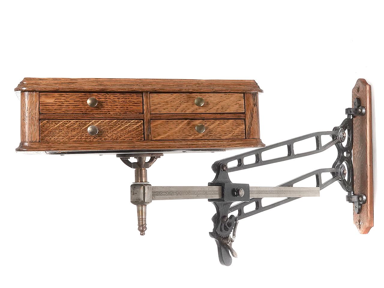 Chêne Original 1800s Articulated Dental Wall Table en vente