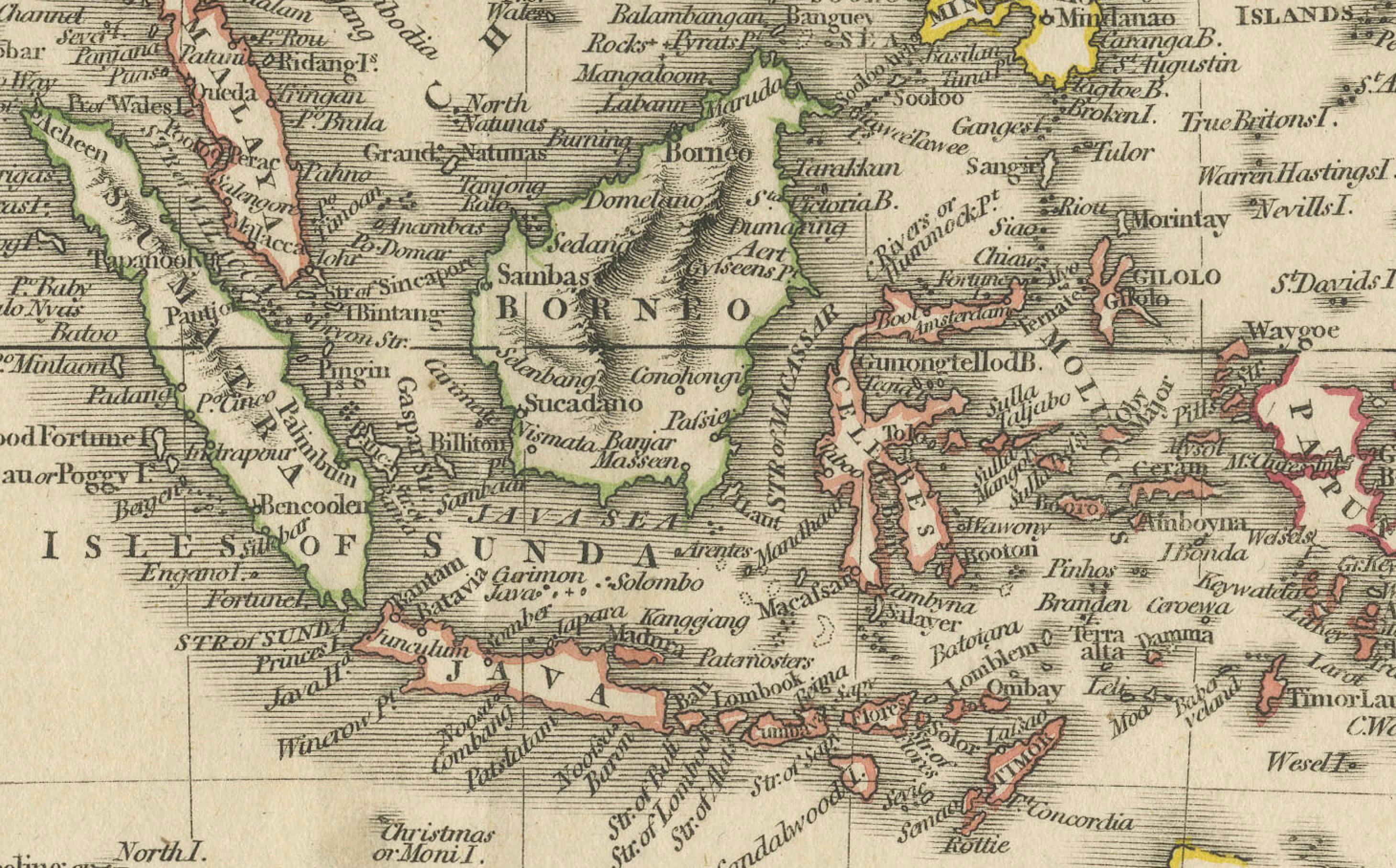 Original 1806 Engraved Map of Asia and Surrounding Regions by John Cary In Good Condition For Sale In Langweer, NL