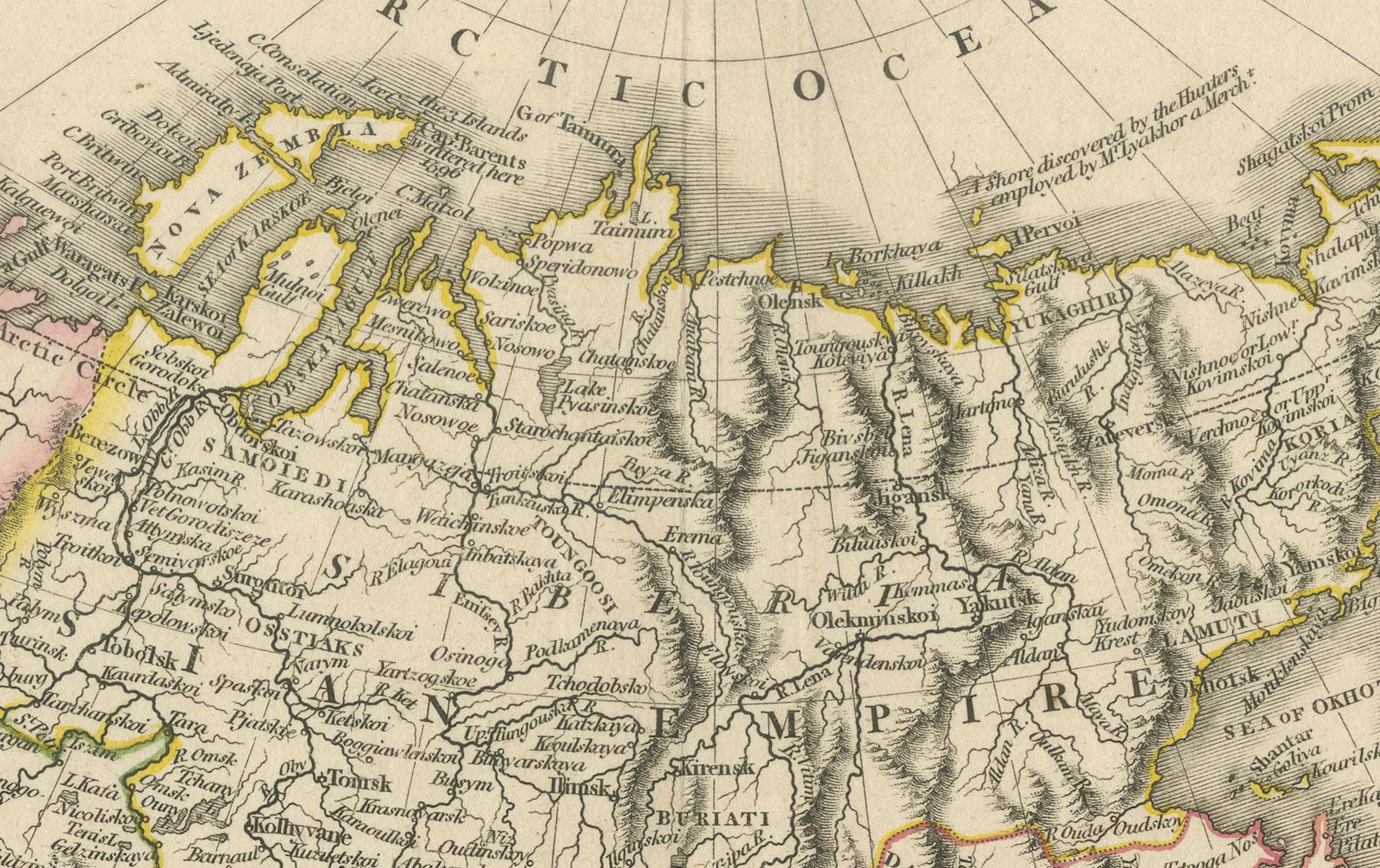 Original 1806 Engraved Map of Asia and Surrounding Regions by John Cary For Sale 3