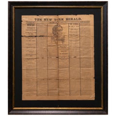 President Lincoln Assassination, Original copy of New York Herald for April 15, 1
