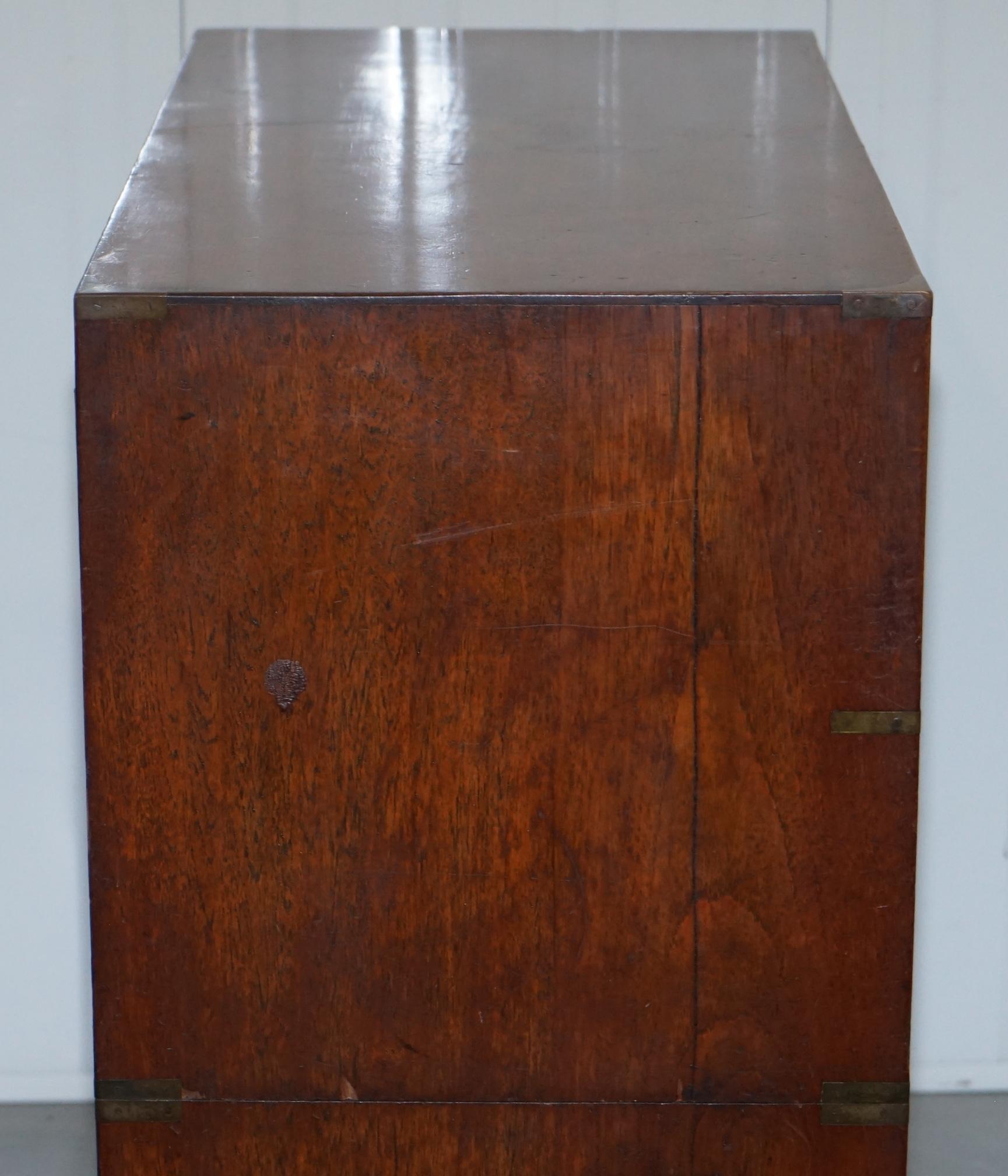 Original Army & Navy C.S.L gestempelte Kampagnenkommode mit Schreibtisch, einschließlich Schreibtisch, 1890 im Angebot 1