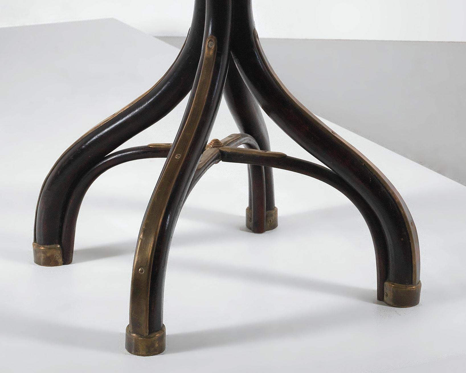 A very rare Thonet side-table from the famous Viennese Cafe Museum, designed by Adolf Loos in 1899, already featured in the Thonet Catalogue from 1888 on page 17 as Nr 8 and Nr 9 - see also an estimate from 2017 at Dorotheum auction house, Lit.: