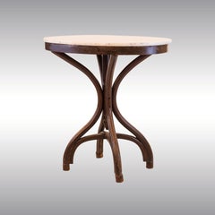 Original 1899 Adolf Loos Cafe Museum Jugendstil Marble and Bentwood Table