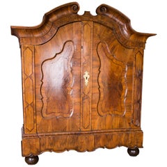 Original 18th Century Baroque Cabinet circa 1740 Walnut Veneer