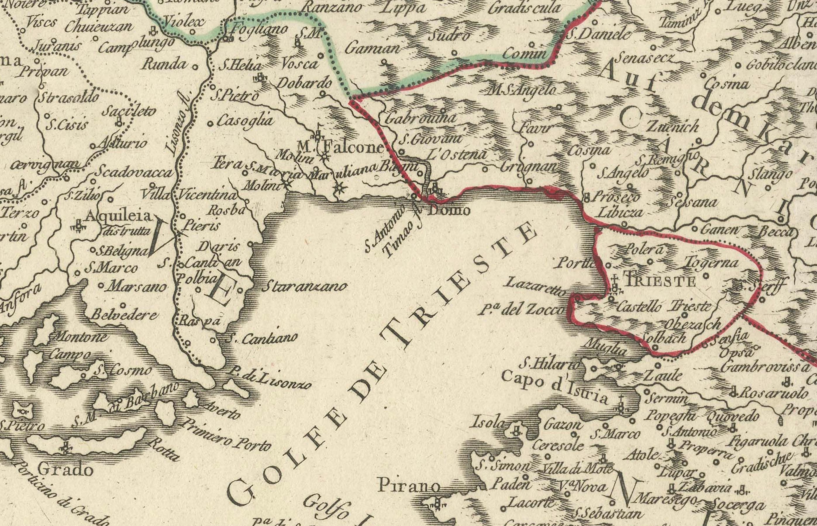 Original 18th-Century Map of Southern Austria, Carinthia, Carniola, and Styria For Sale 1