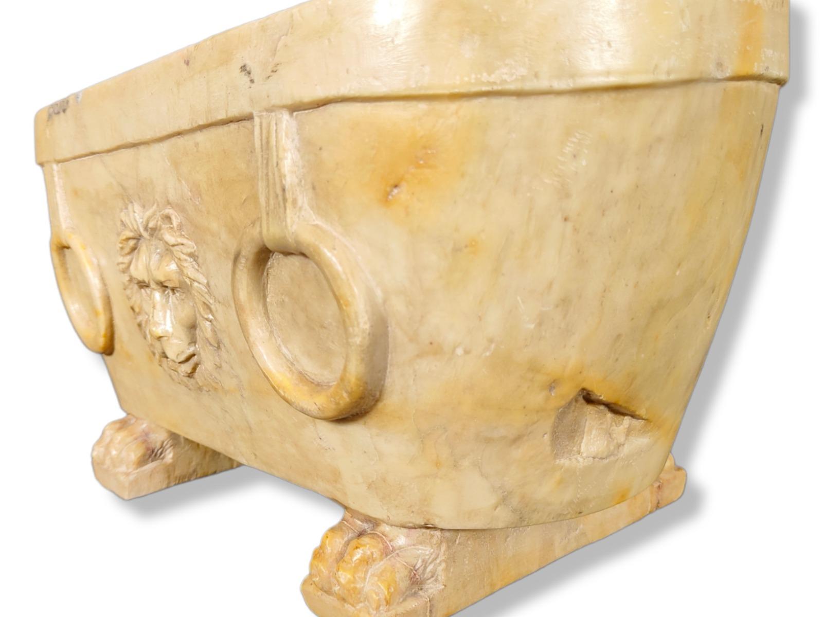 Original 18th Century Roman Marble Lion Bath     For Sale 6
