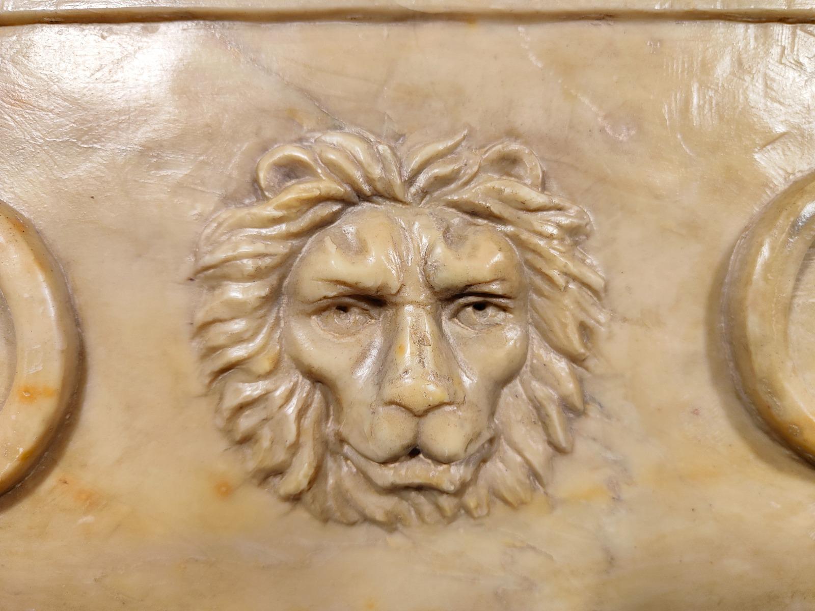 Original 18th Century Roman Marble Lion Bath     For Sale 2
