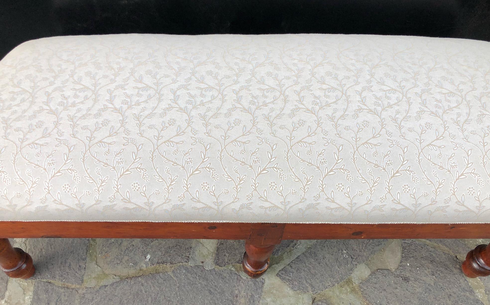 Upholstery Uncommon Italian Bedroom Bench Sofa in Pine Original Paint Patina