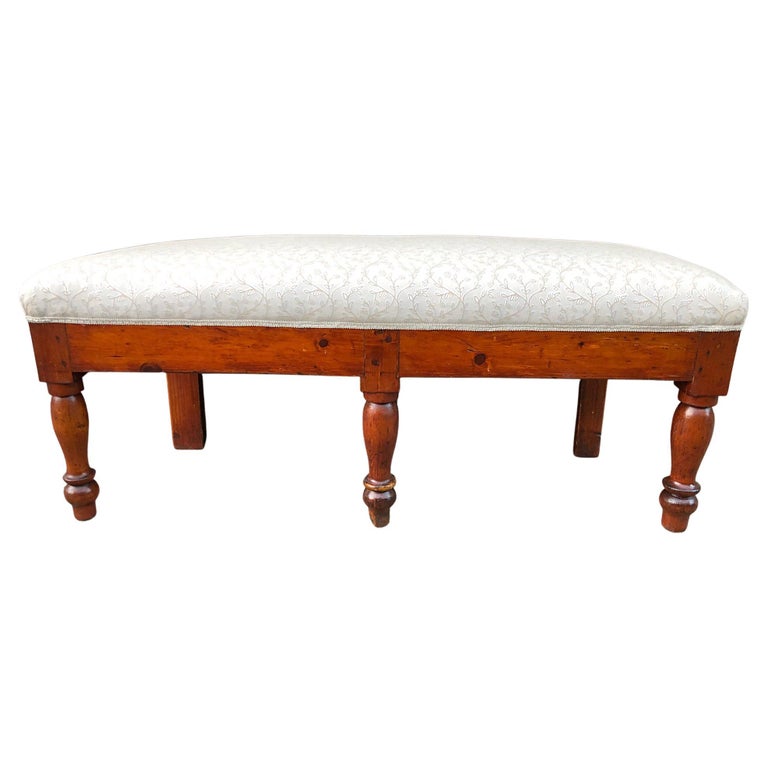 Original 1900 Italian Bedroom Bench Sofa in Pine Original Paint Patina For  Sale at 1stDibs