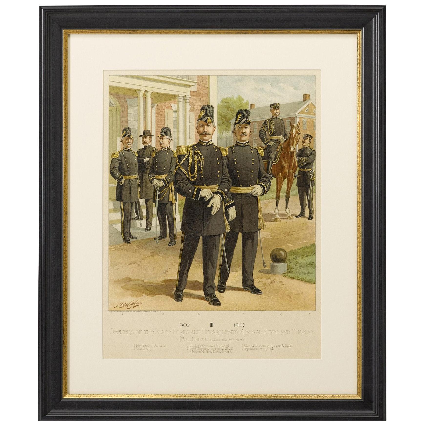 Original "1902-1907 Officers of the Staff Corps" by C. Ogden, 1908 For Sale