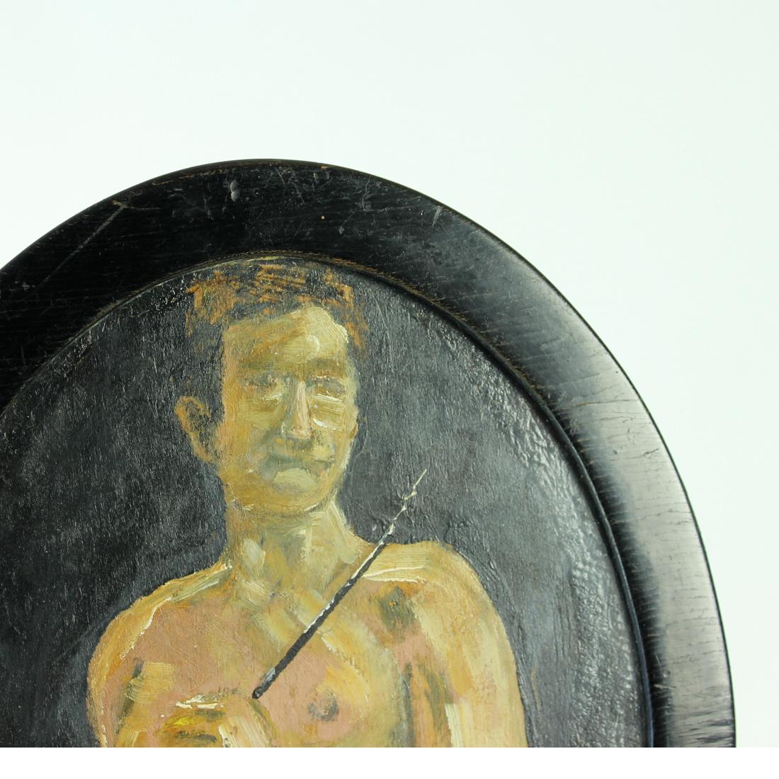 Bohémien Pittura originale di uomo nudo del 1910 in vendita