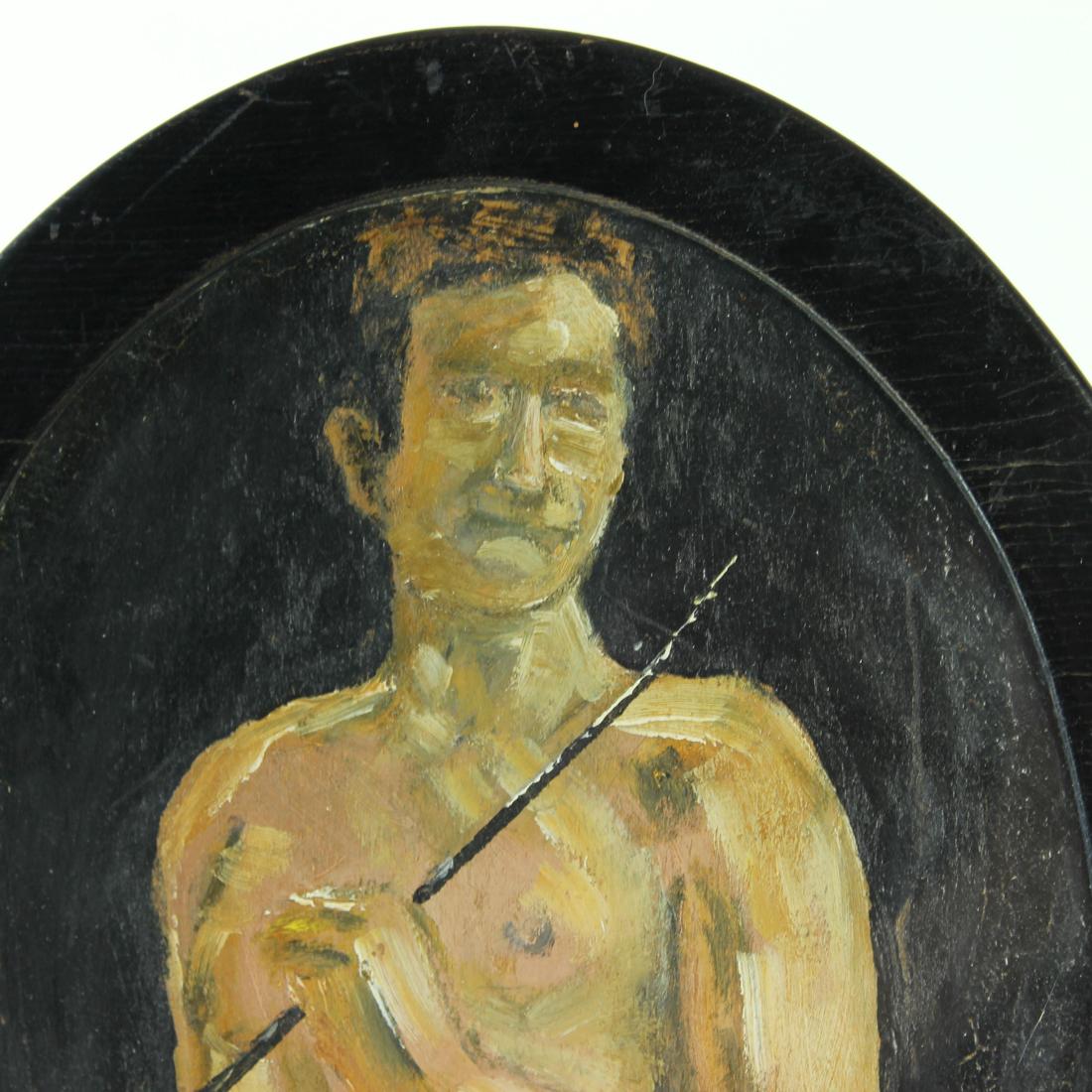 Pittura originale di uomo nudo del 1910 In condizioni buone in vendita a Zohor, SK