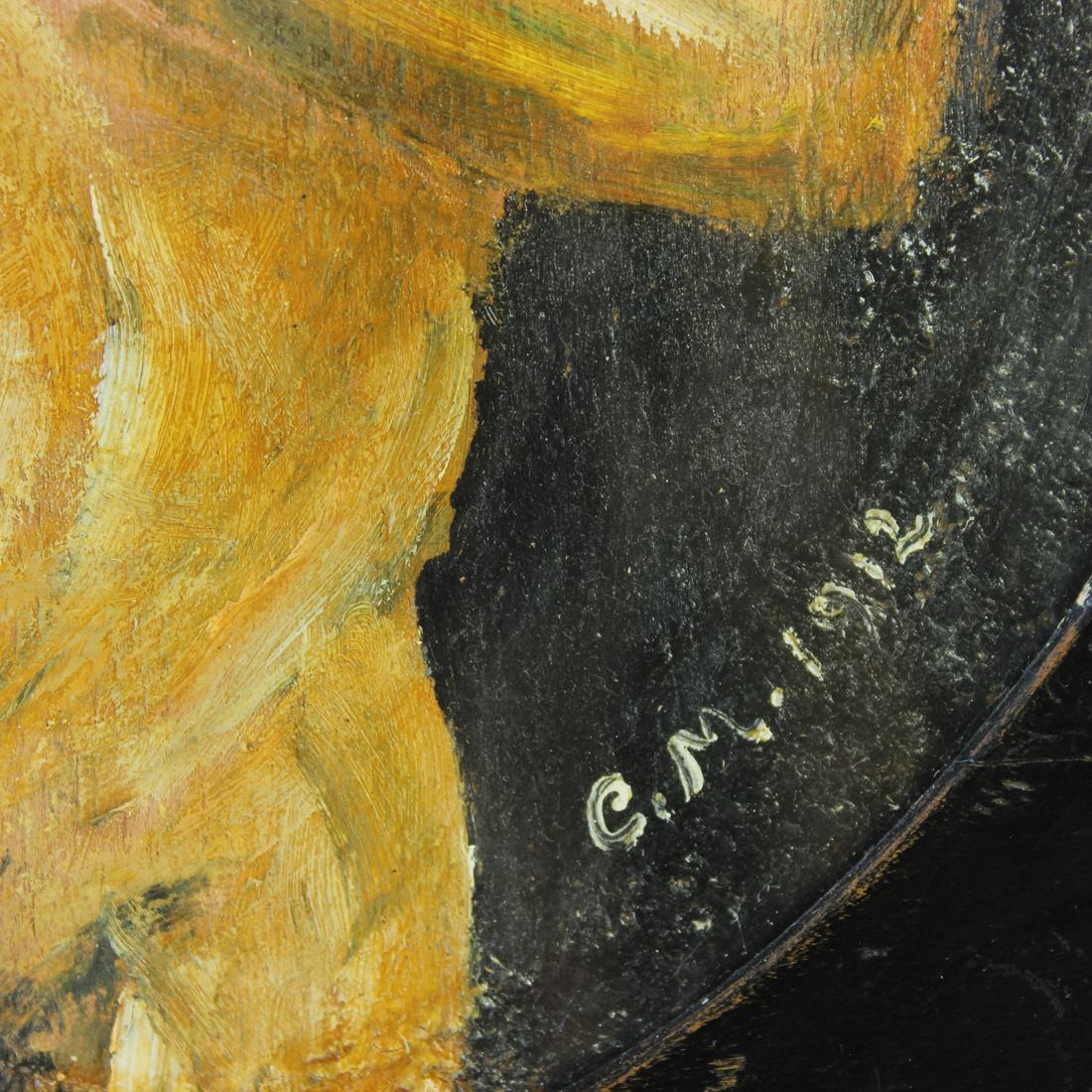Legno Pittura originale di uomo nudo del 1910 in vendita