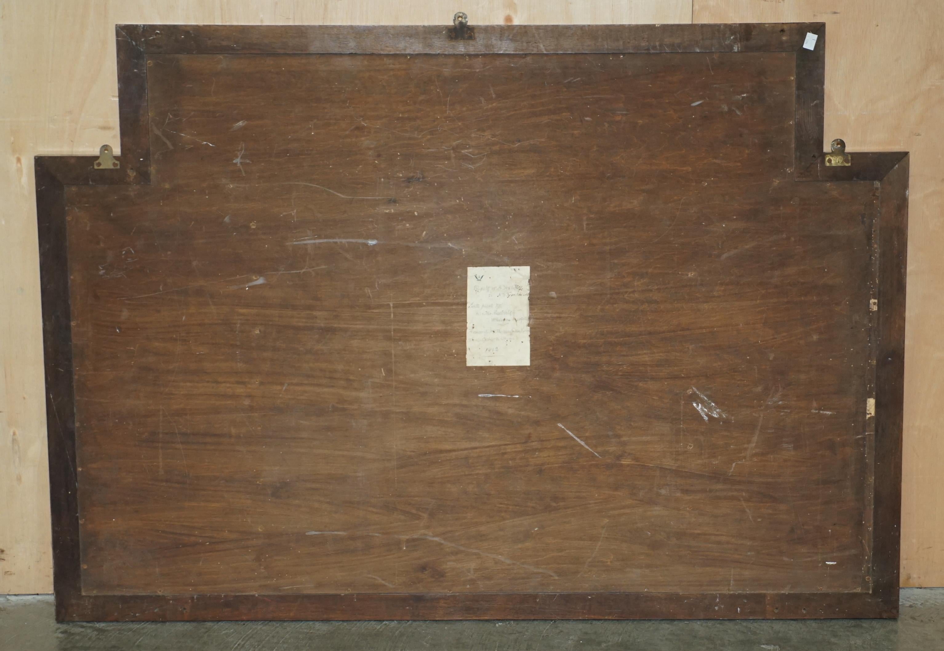 ORiGINAL 1912 ADA NEVILLE-ROLFE LEATHER EMBOSSED ART NOUVEAU HARDWOOD WALL PANEL im Angebot 9