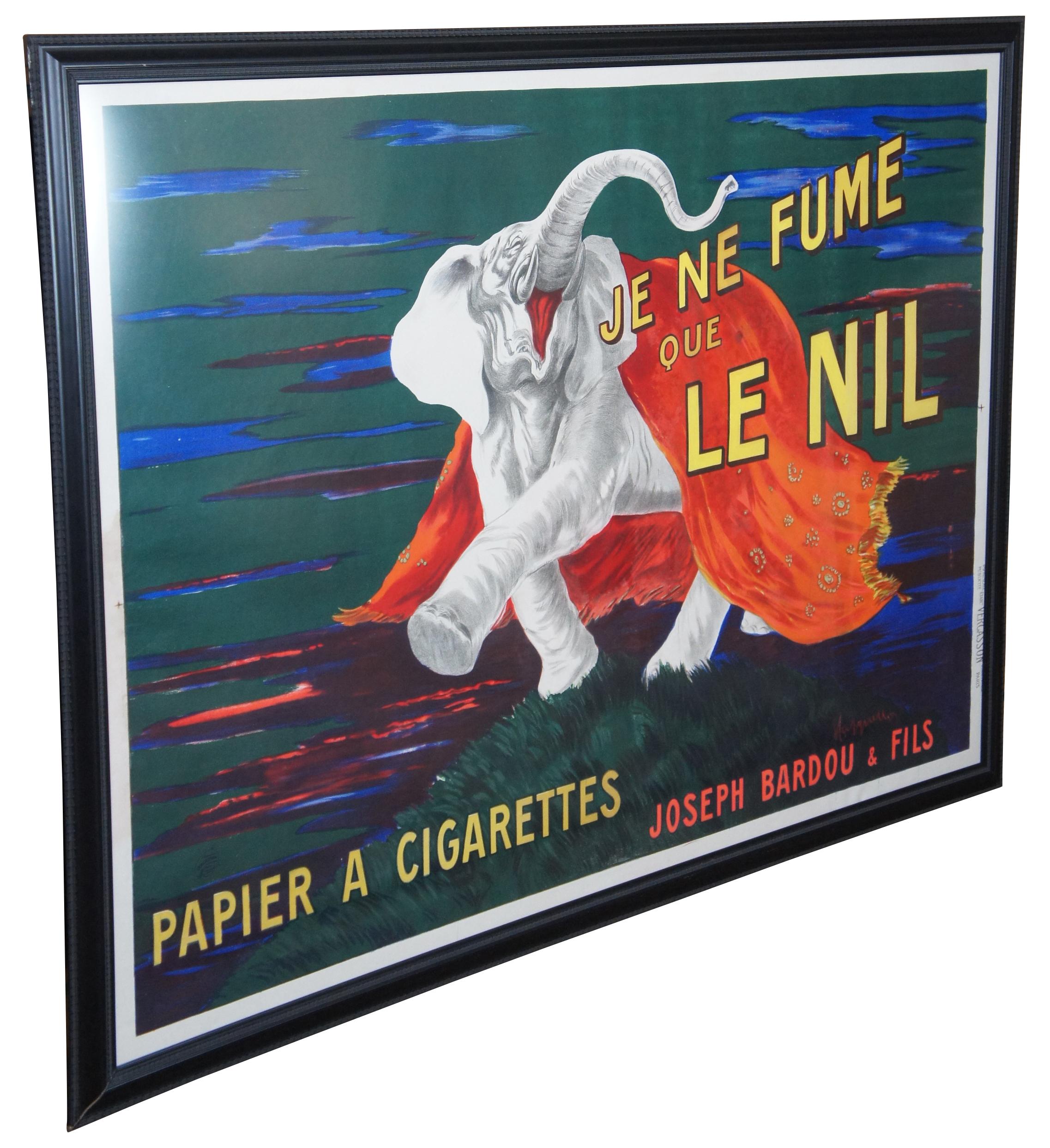 Affiche originale de 1912 Cappiello Leonetto Je Ne Fume Que Le Nil, fumant des cigares Bon état à Dayton, OH