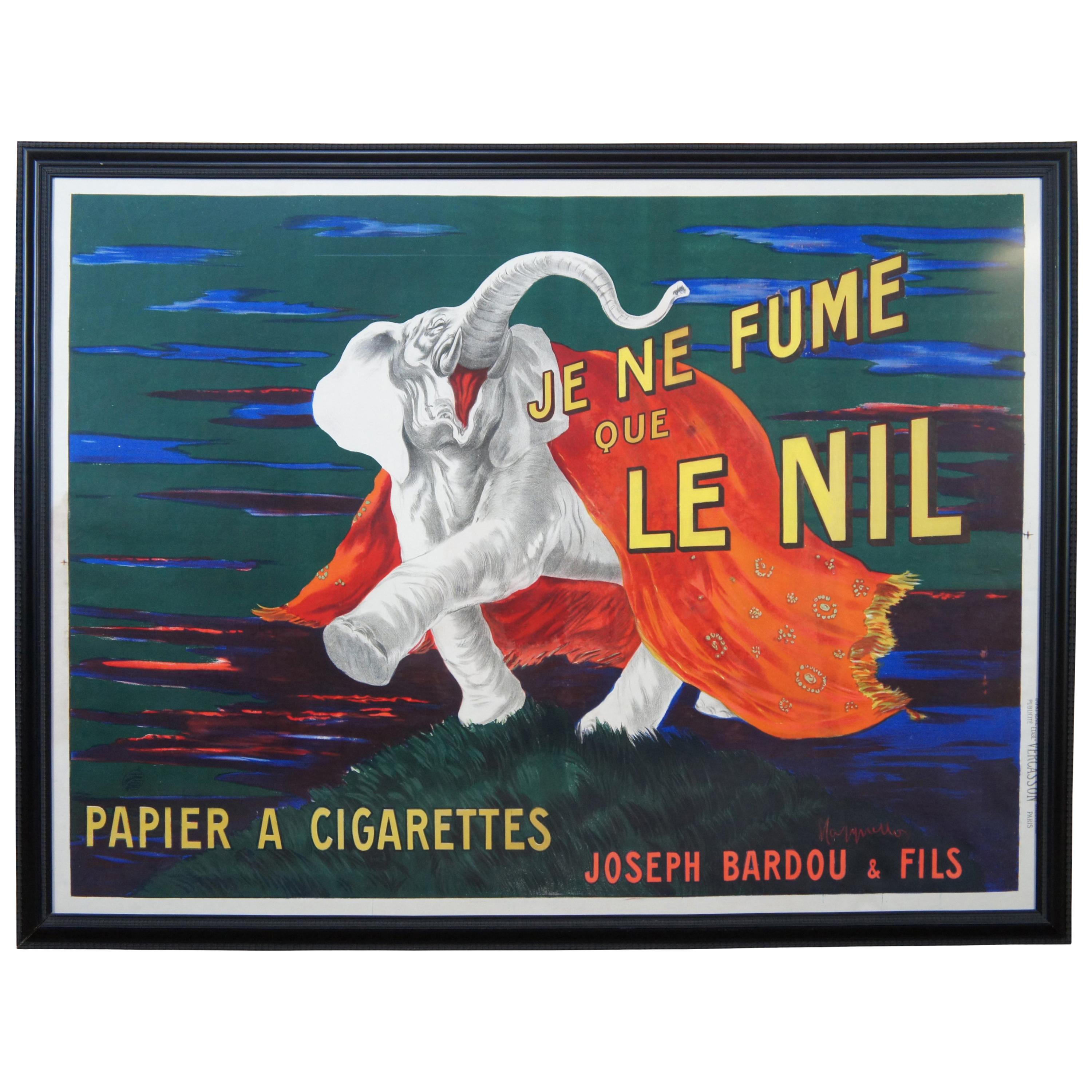 Original 1912 Cappiello Leonetto Je Ne Fume Que Le Nil Smoking Cigarettes Poster