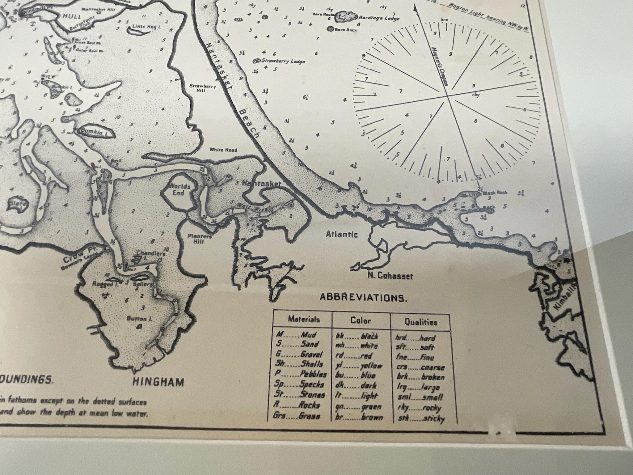 Original 1913 Chart of Boston Harbor 2
