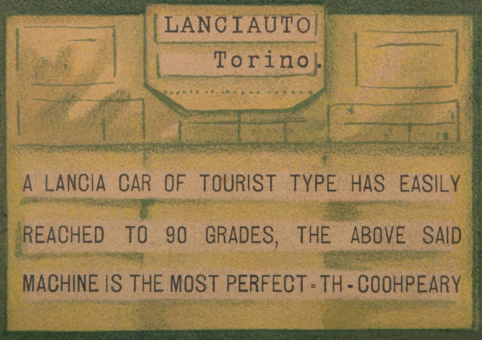 Original 1915 Lancia Automobile Advertising Poster 13