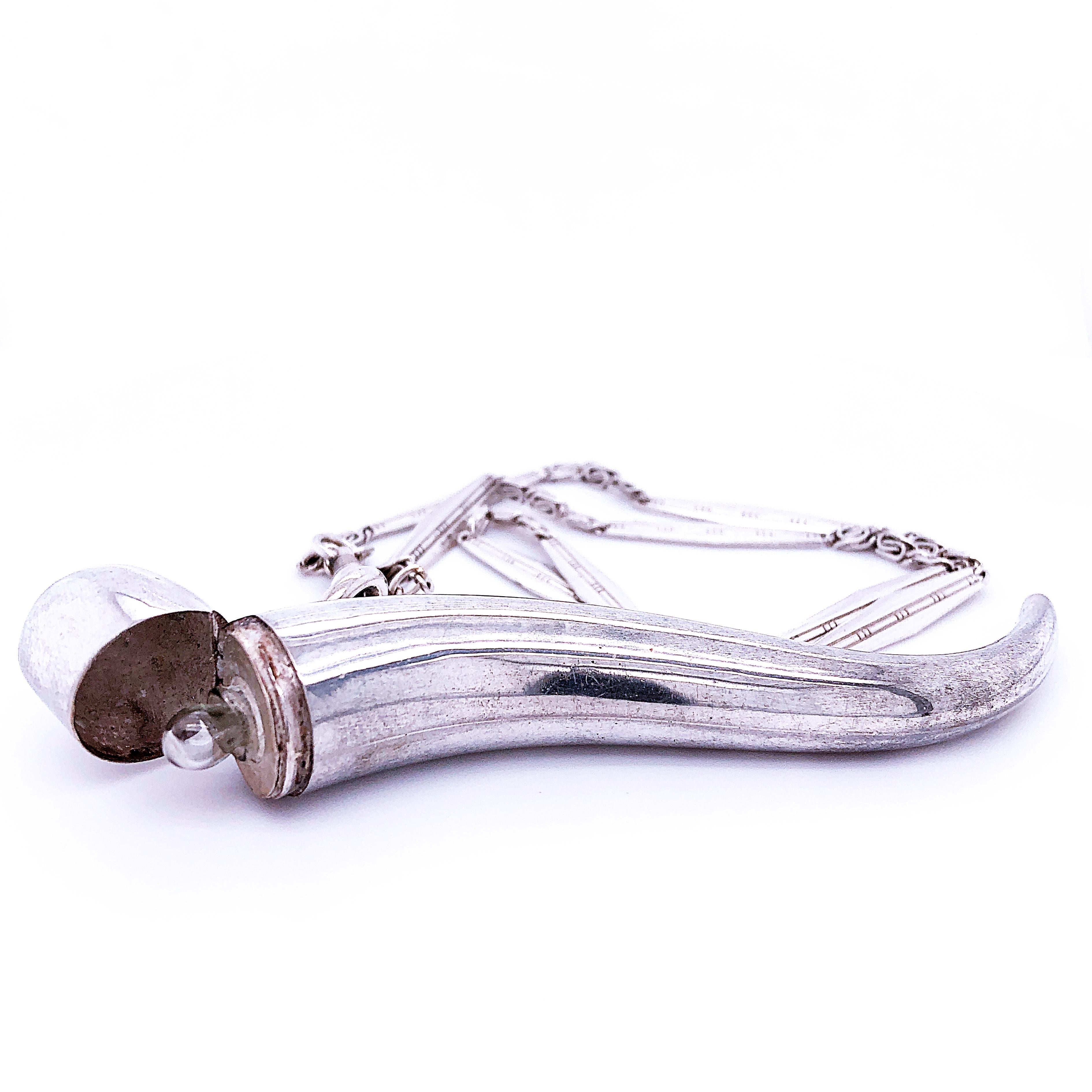 Original 1920, Manufactured In Florence, Absolutely Contemporary Looking, Chic yet Timeless Silver Perfume Flask Pendant and 0.34 TOz(10.6g), 59 inches (150cm) Long Silver Chain: an one-of-a-kind, unique piece.
We are pleased to offer the Japanese