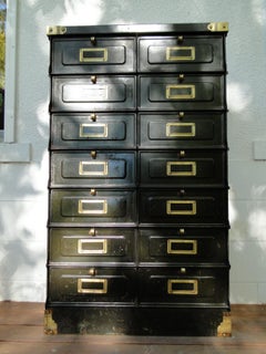 Original 1920  Strafor 14 Flaps   Drawers Cabinet Sideboard
