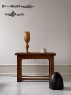 Original 1920s French Console Table in Patinated Solid Oak
