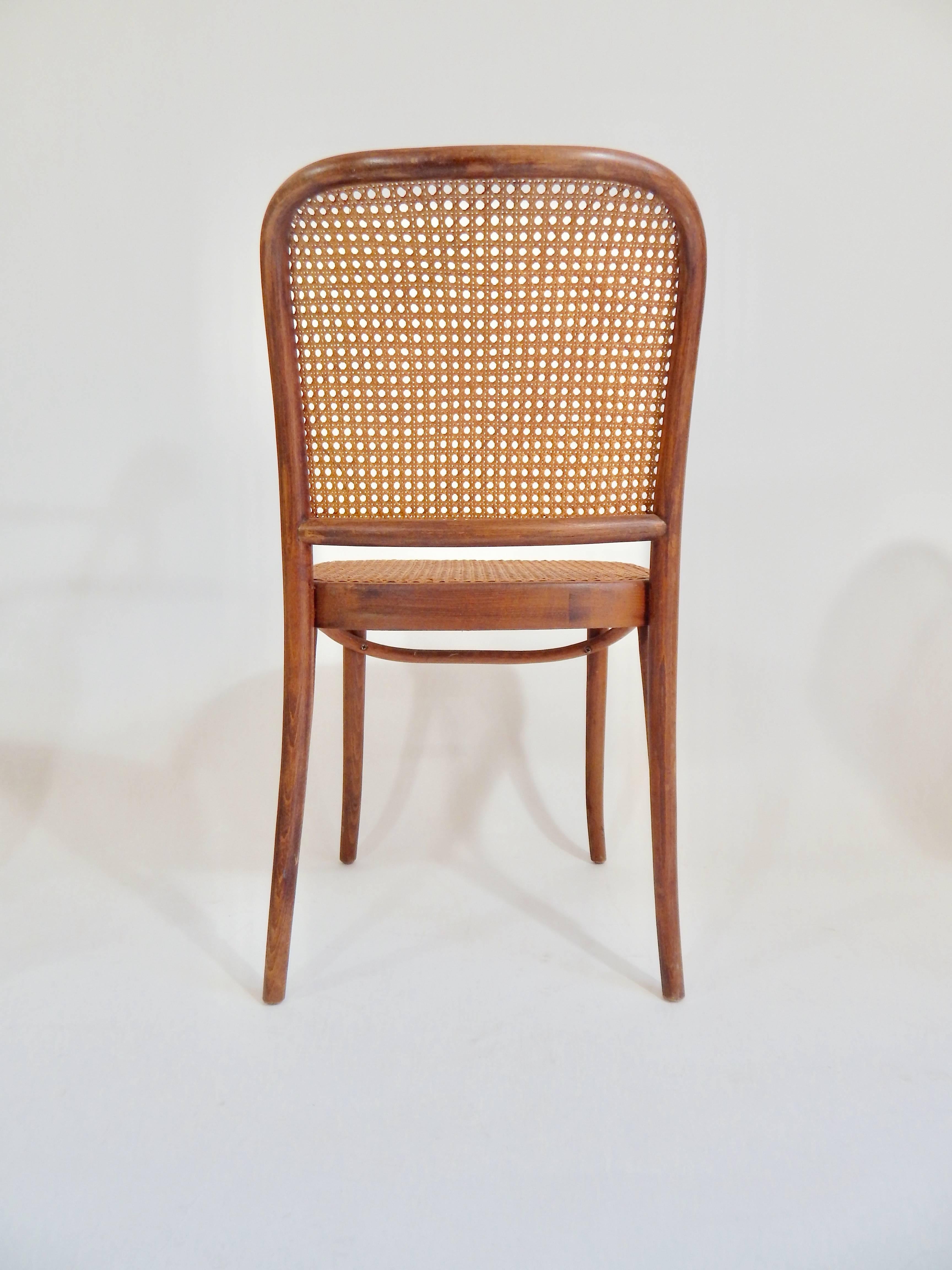 Polish Original 1920s Josef Hoffmann Thonet Bentwood Cane Chairs, Poland