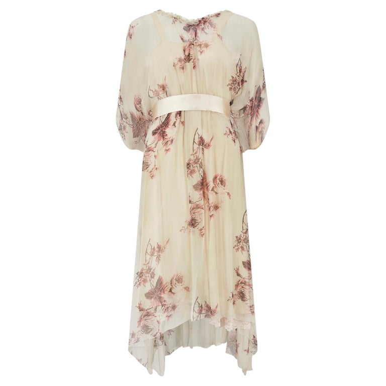 1920s silk chiffon dress 1920s silk chiffon lace dress (S-M) Farmer's Daughter