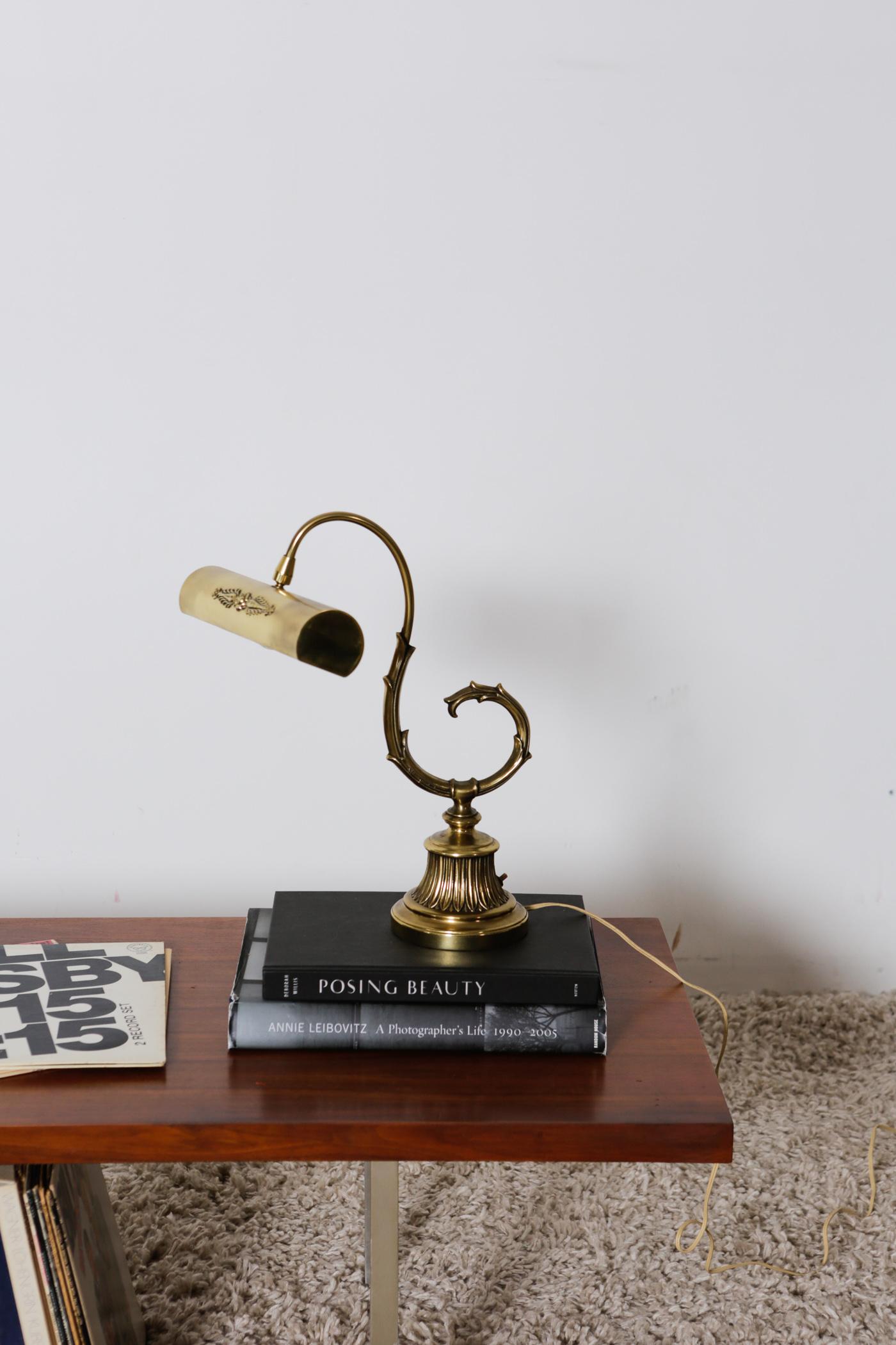 Original 1920s Mid Century Bronze Desk Lamp 3