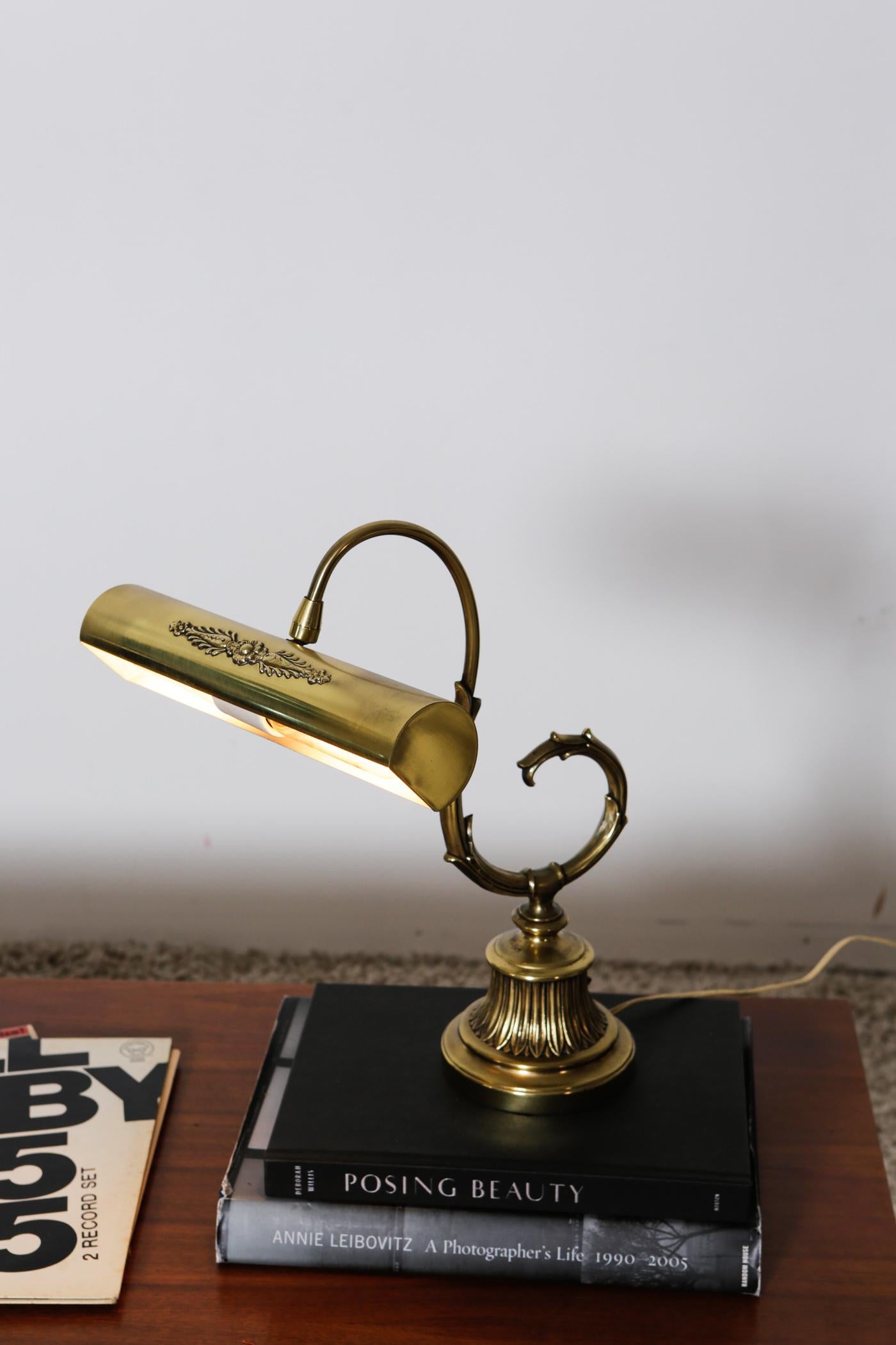 Original 1920s Mid Century Bronze Desk Lamp 4