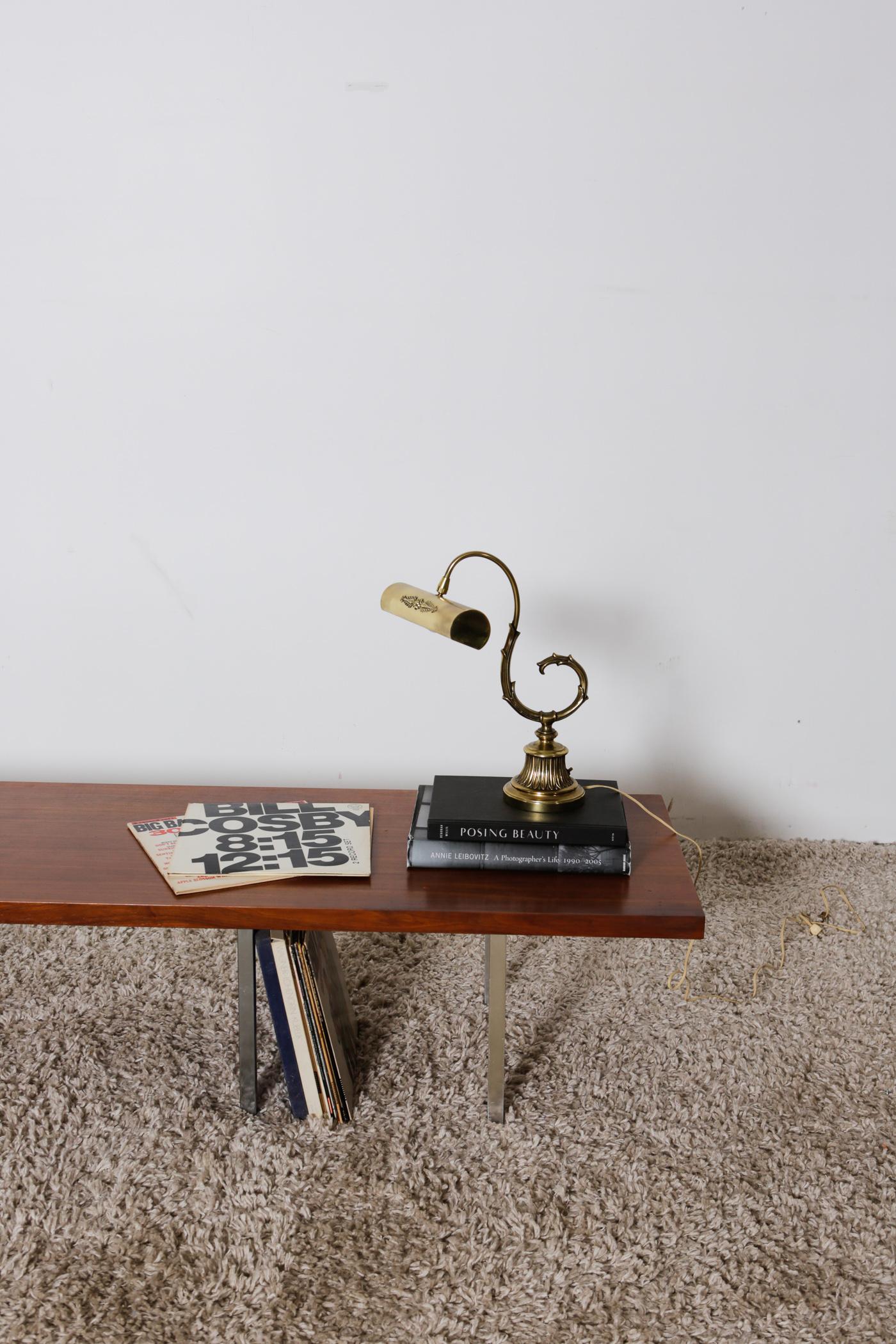 Original 1920s Mid Century Bronze Desk Lamp 1