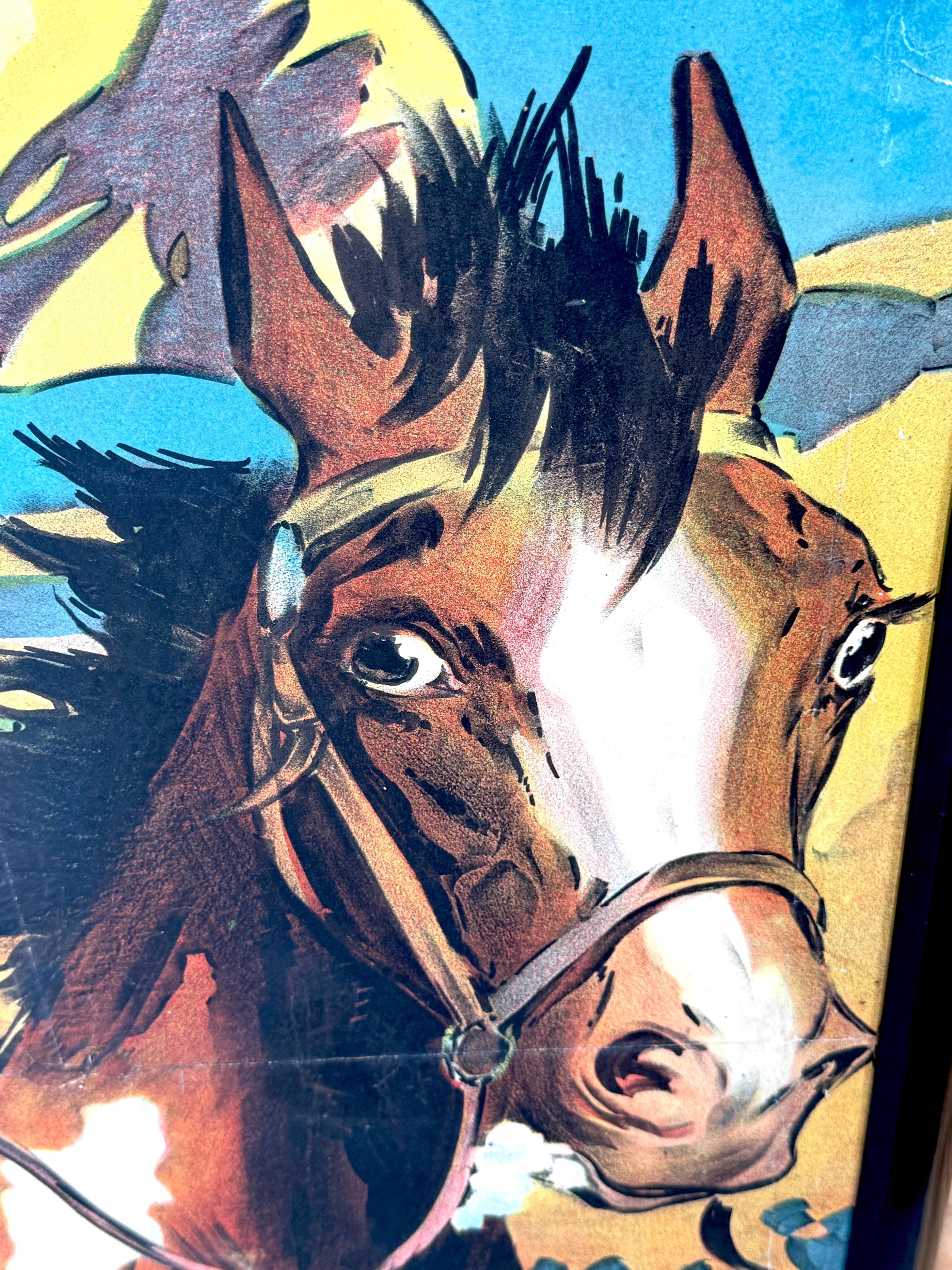 Wood Original 1920s Tom Mix Silent Film Poster Fragment For Sale