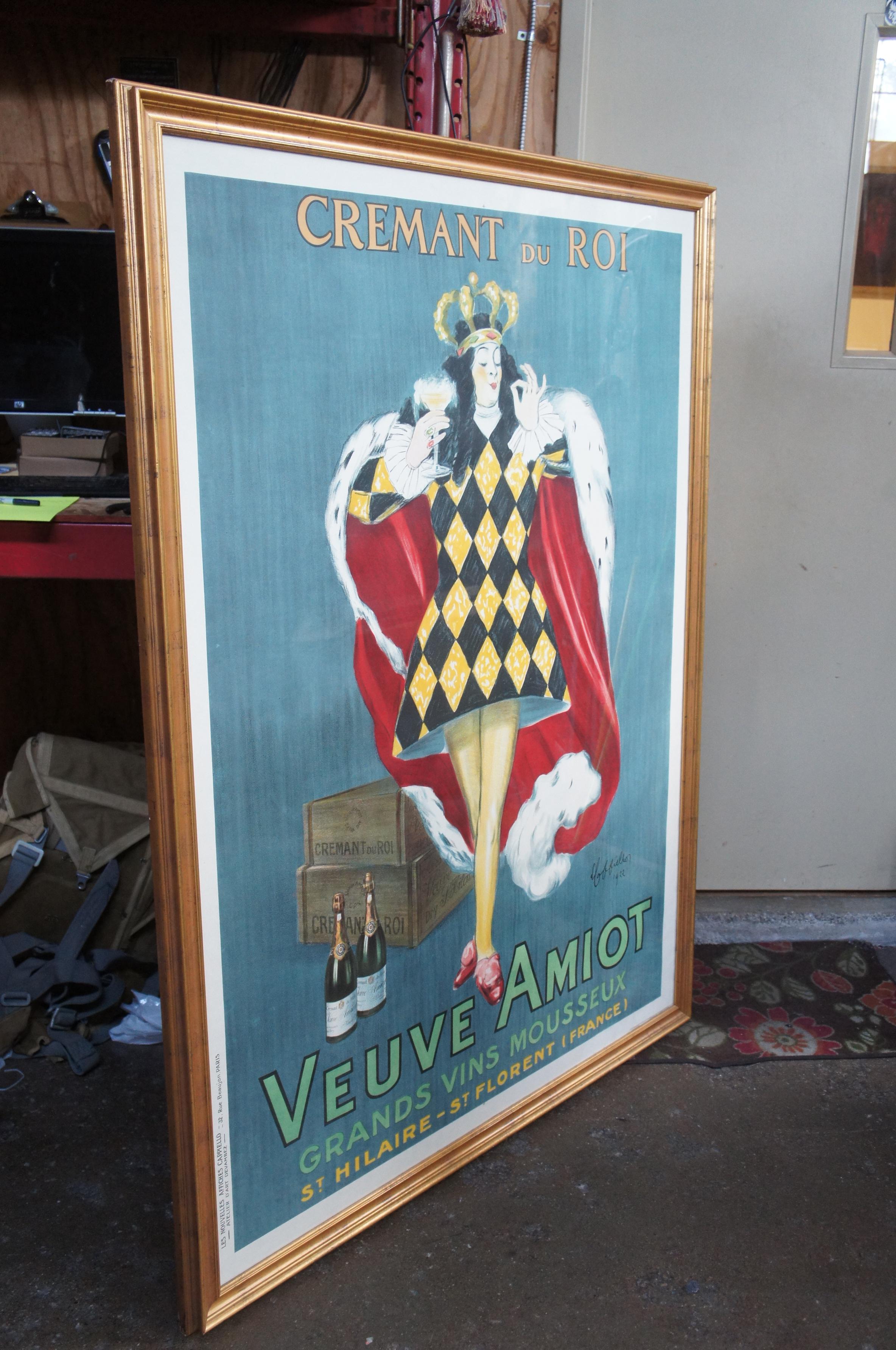 Original 1922 Cappiello Leonetto Cremant Du Roi French Wine Poster Veuve Amiot 4